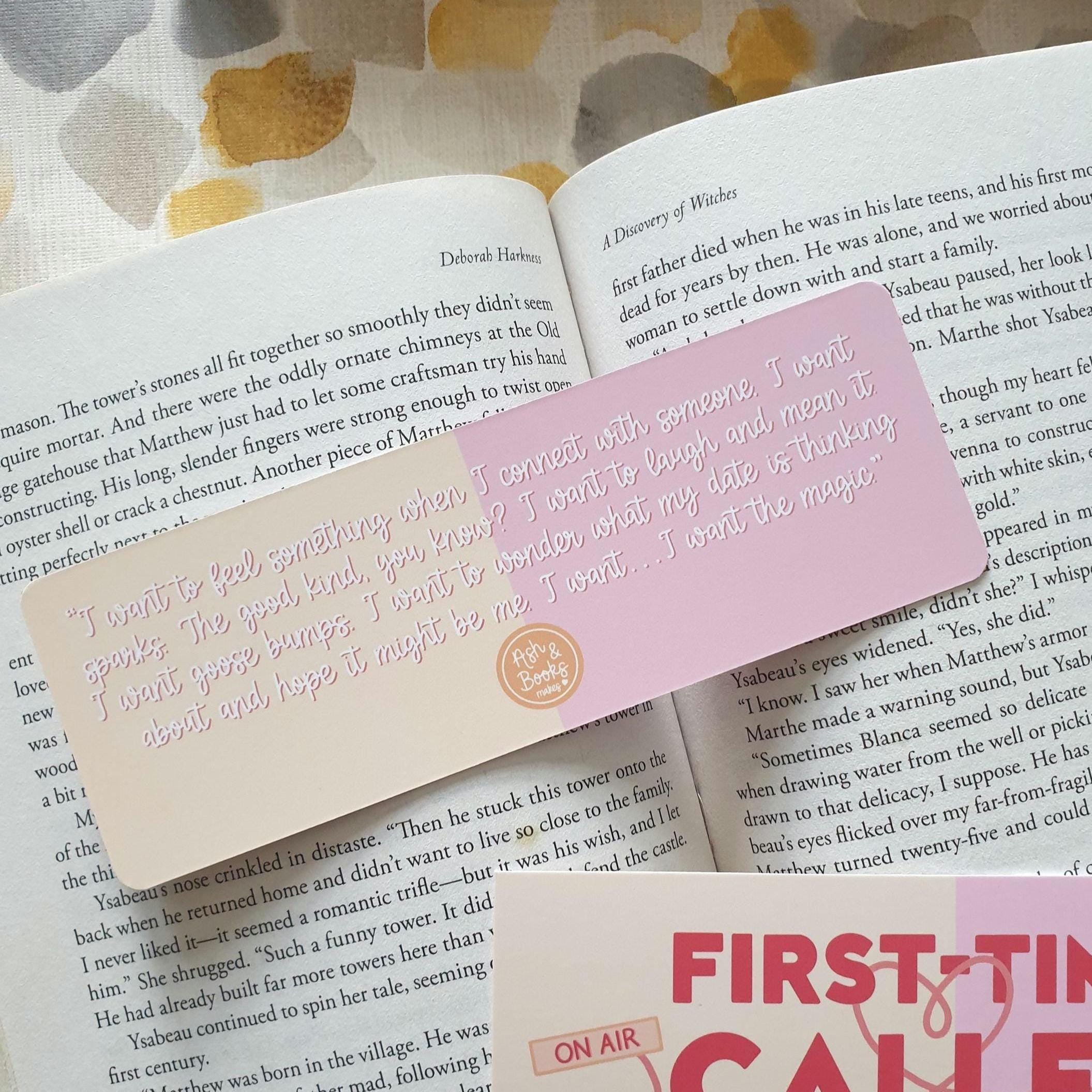 First Time Caller inspired Romance Bookmark BK Borison