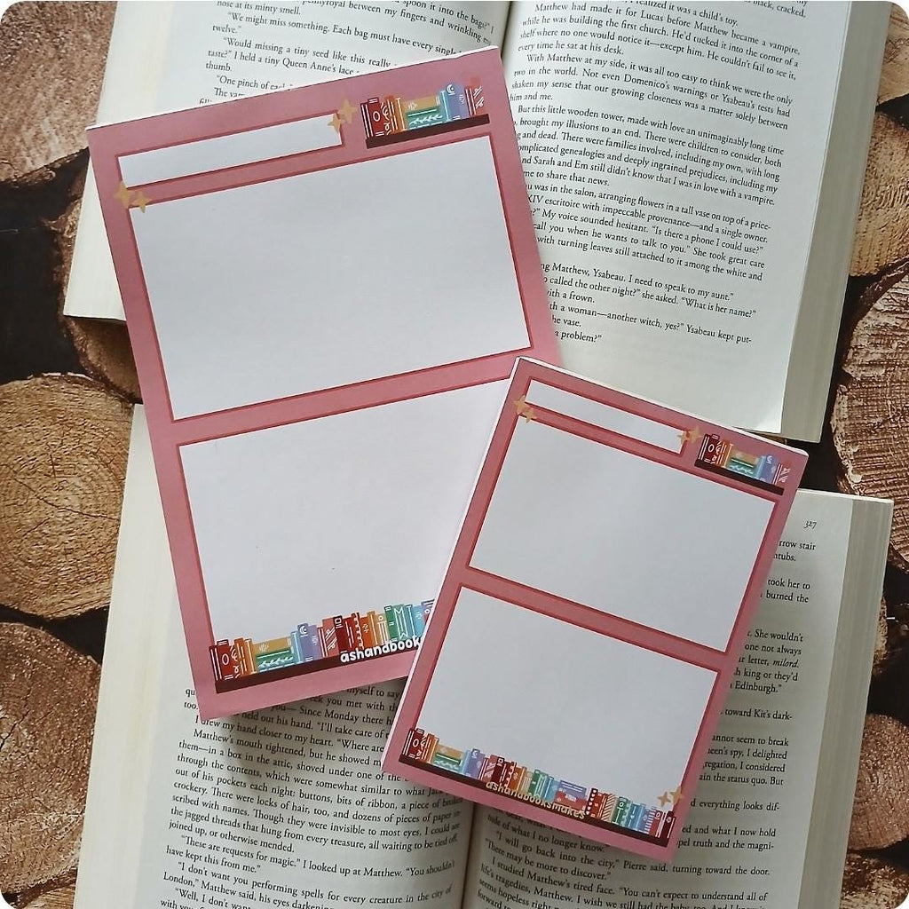 Rainbow Bookshelf A6/A5 Notepad