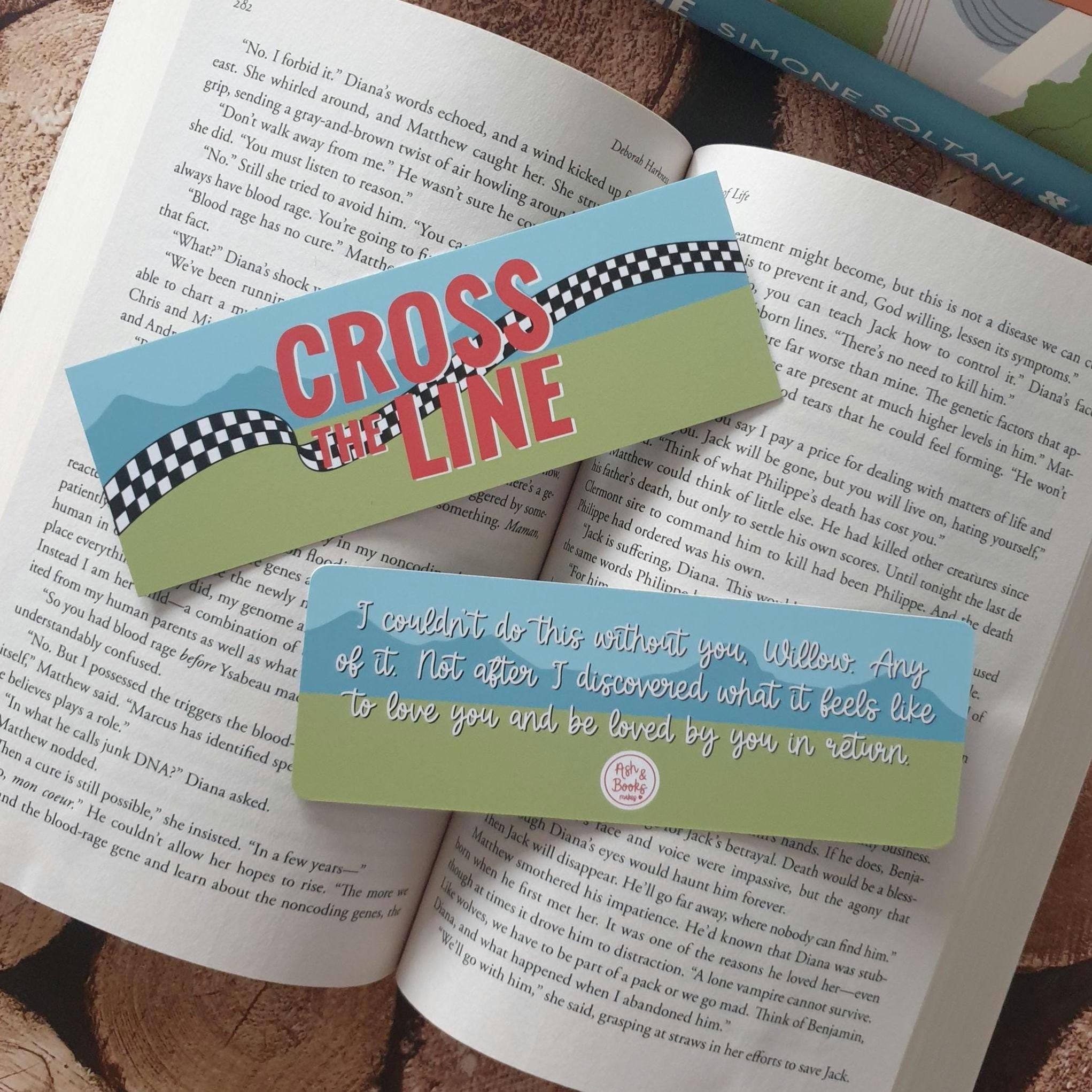 Cross the Line by Simone Soltani inspired Bookmark