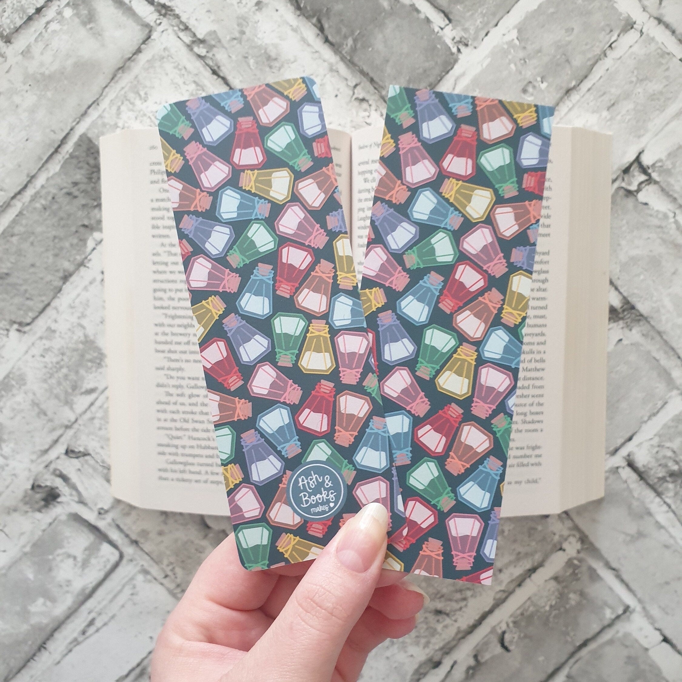 Rainbow Potion Bottle Bookmark
