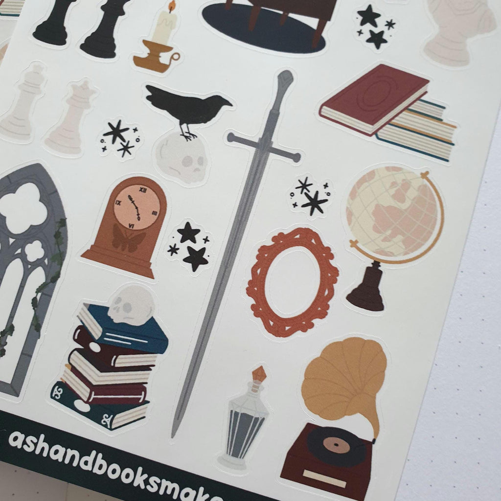 Gothic Academia Sticker Sheet