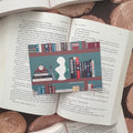 Light/Dark Academia Bookshelf A6 Art Print