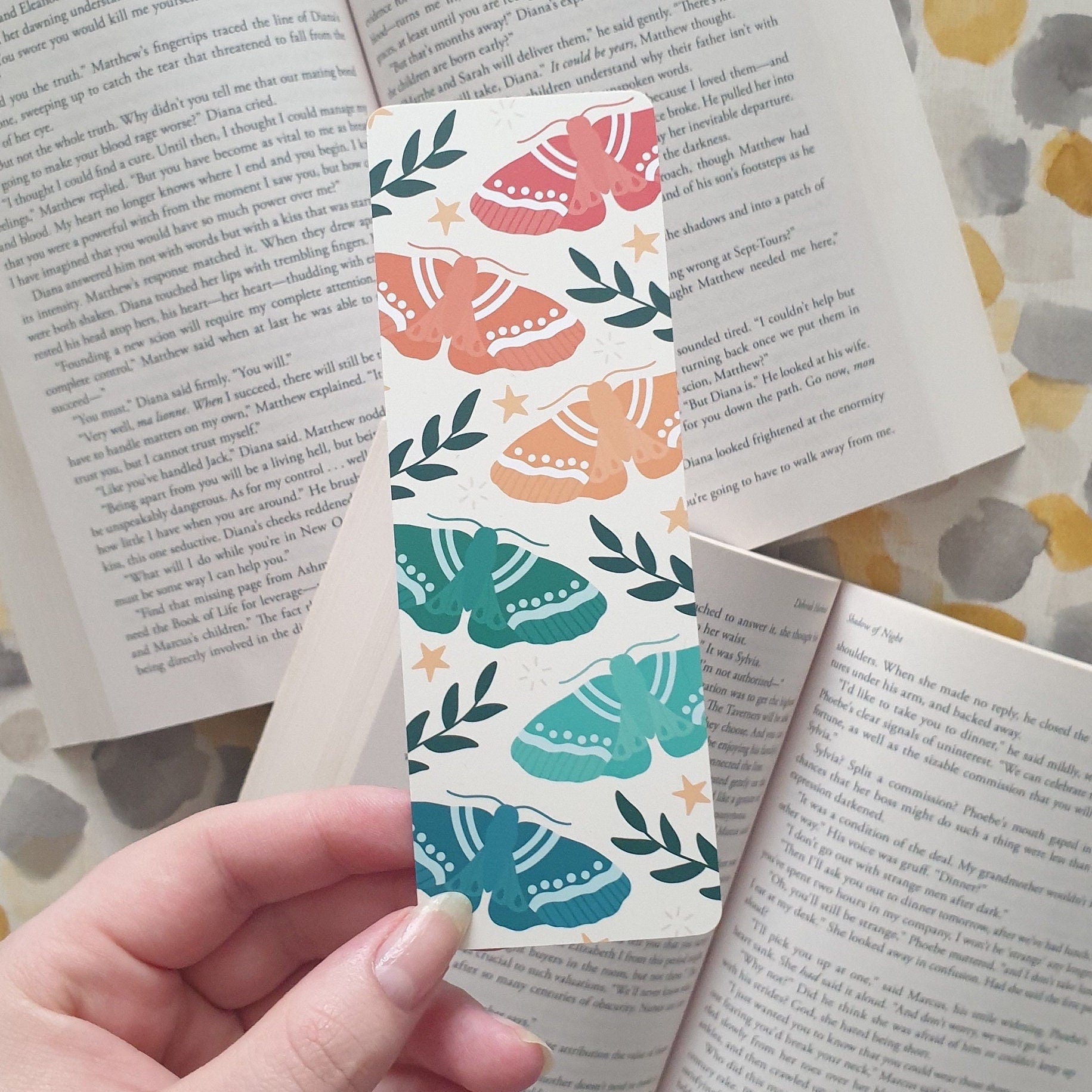 Rainbow Moth Bookmark