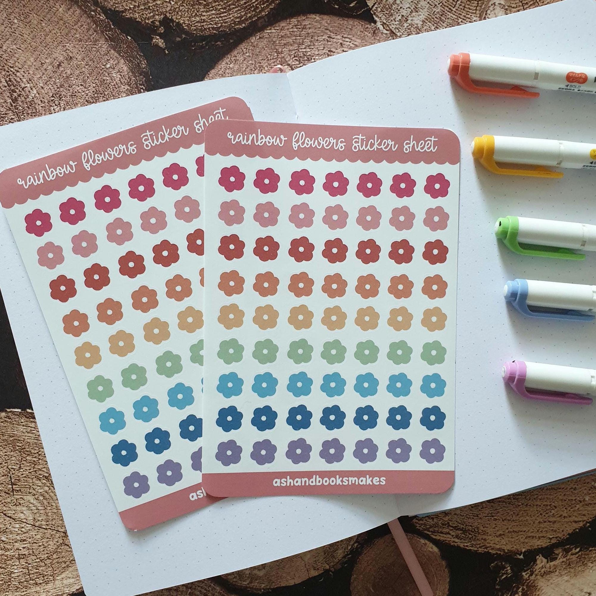 Rainbow Flowers/Flower Trio Sticker Sheet