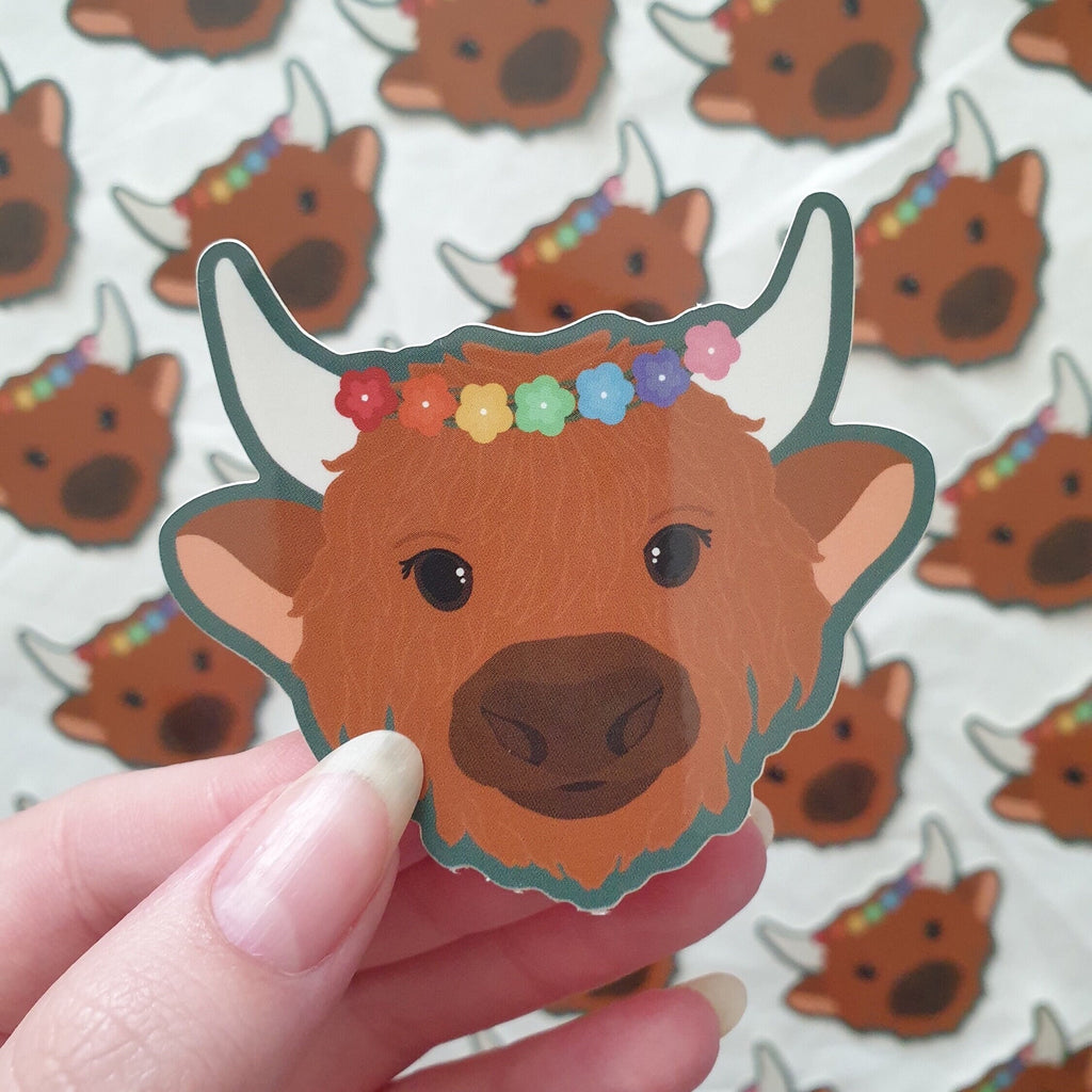Highland Cow Sticker