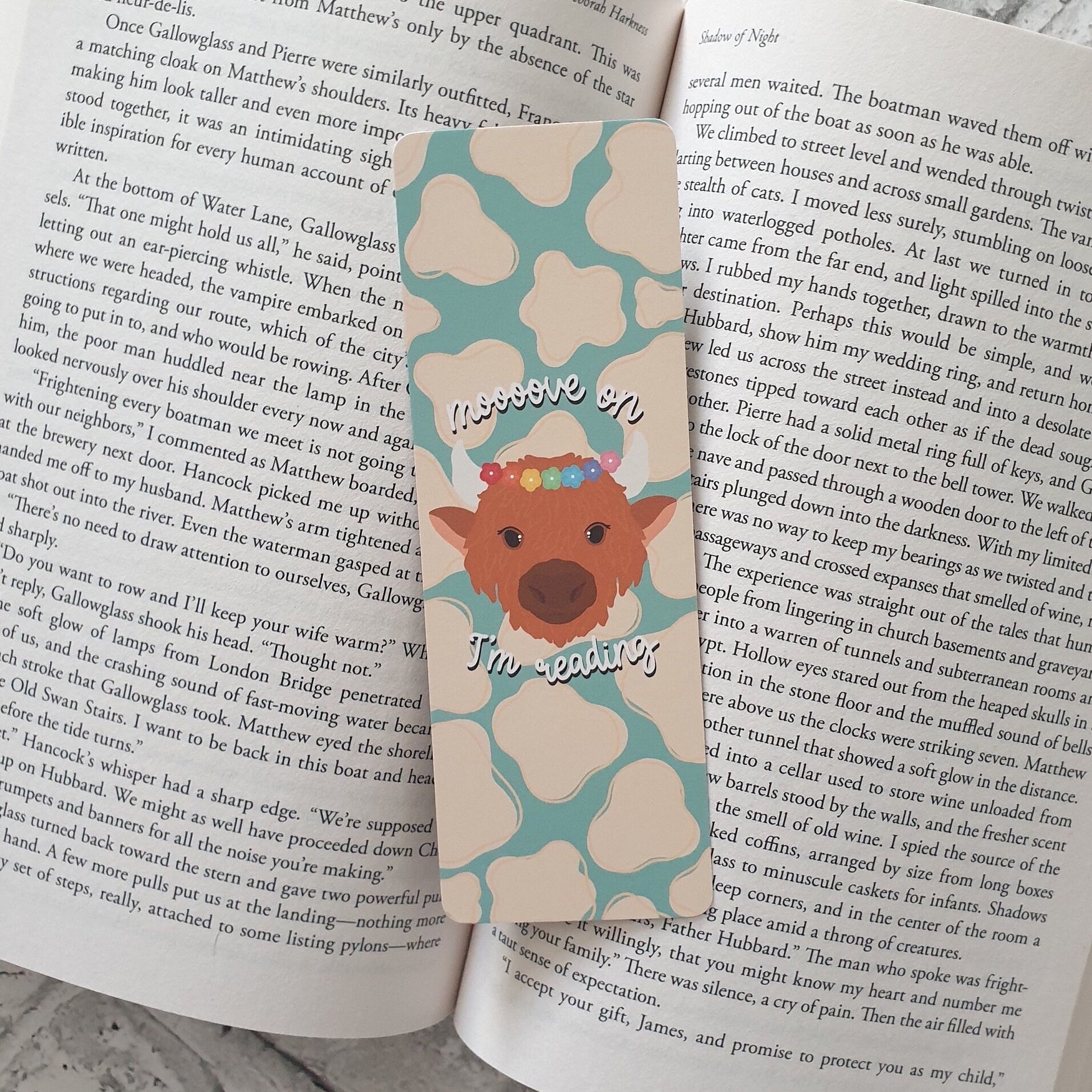 Moooove On I’m Reading Bookmark