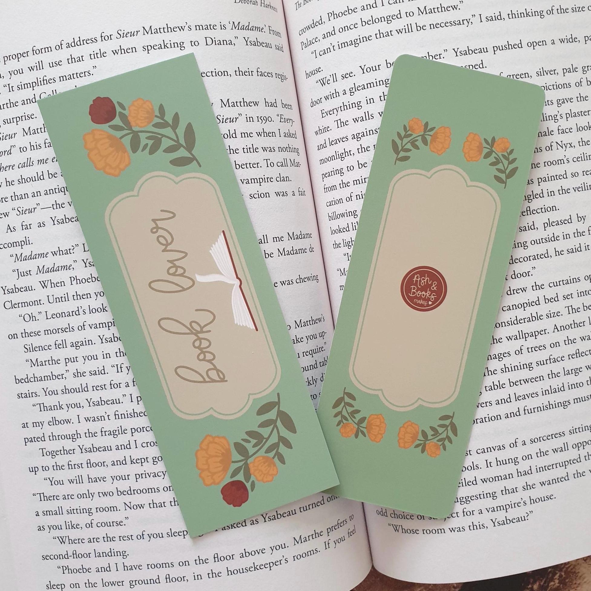 Book Lover Floral Bookmark