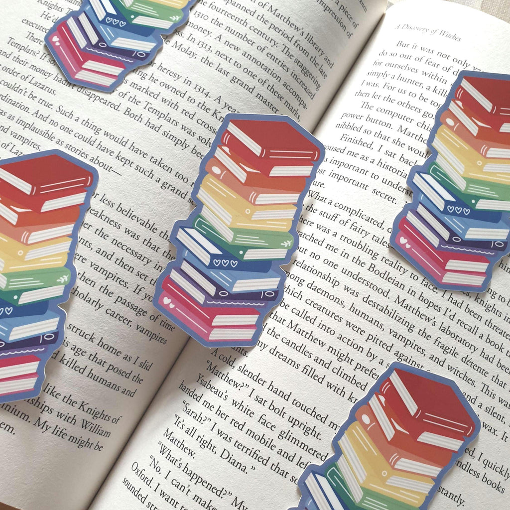 Rainbow Bookstack Sticker