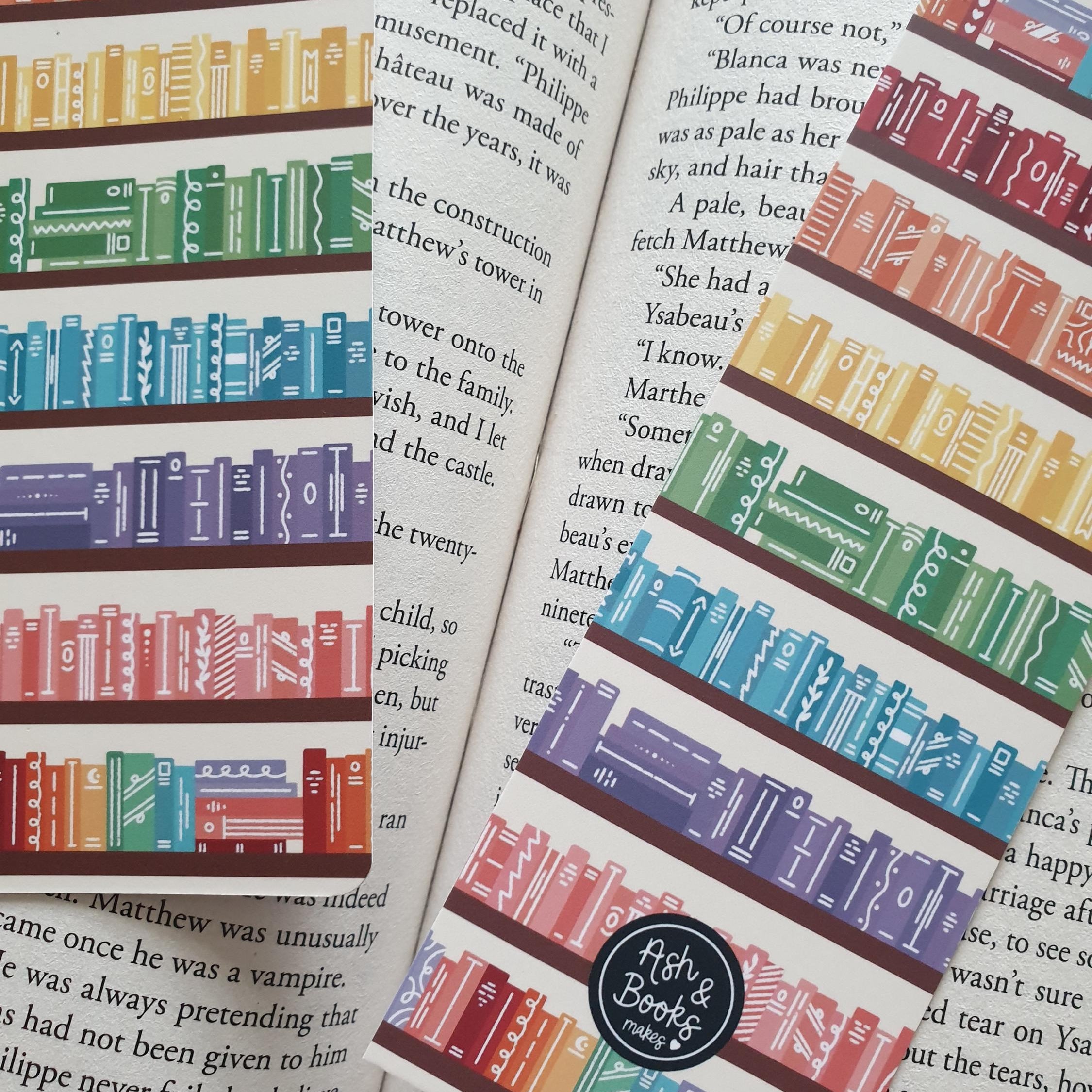 Rainbow Bookshelves Bookmark