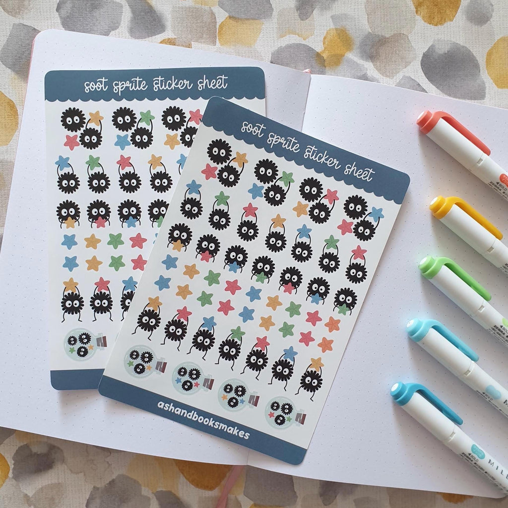 Ghibli inspired and Soot Sprite Sticker Sheets