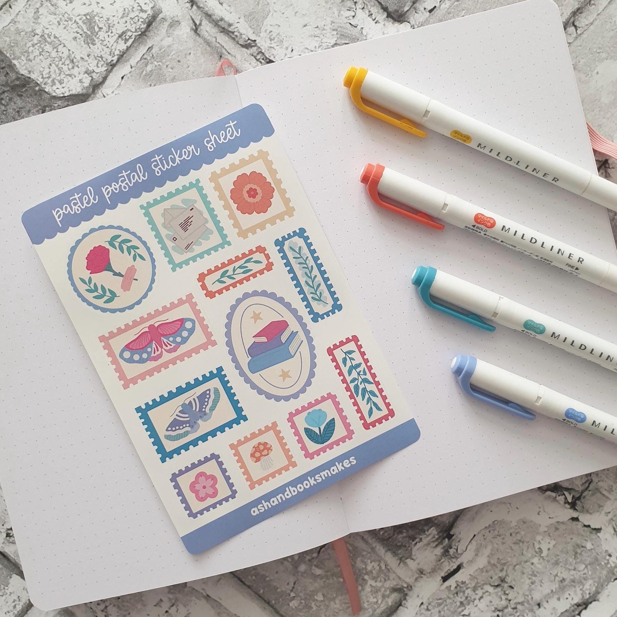 Pastel Postal Sticker Sheet