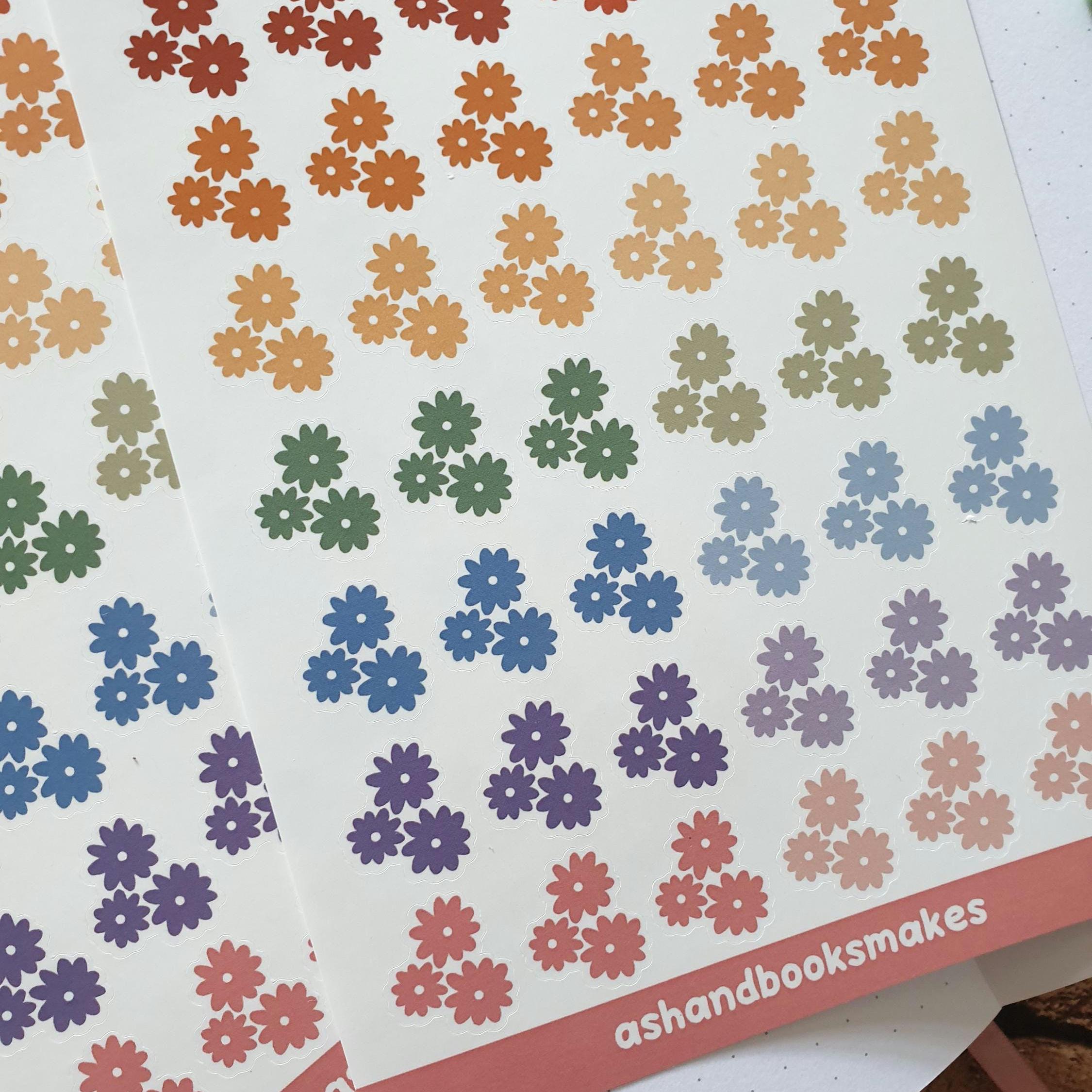 Rainbow Flowers/Flower Trio Sticker Sheet