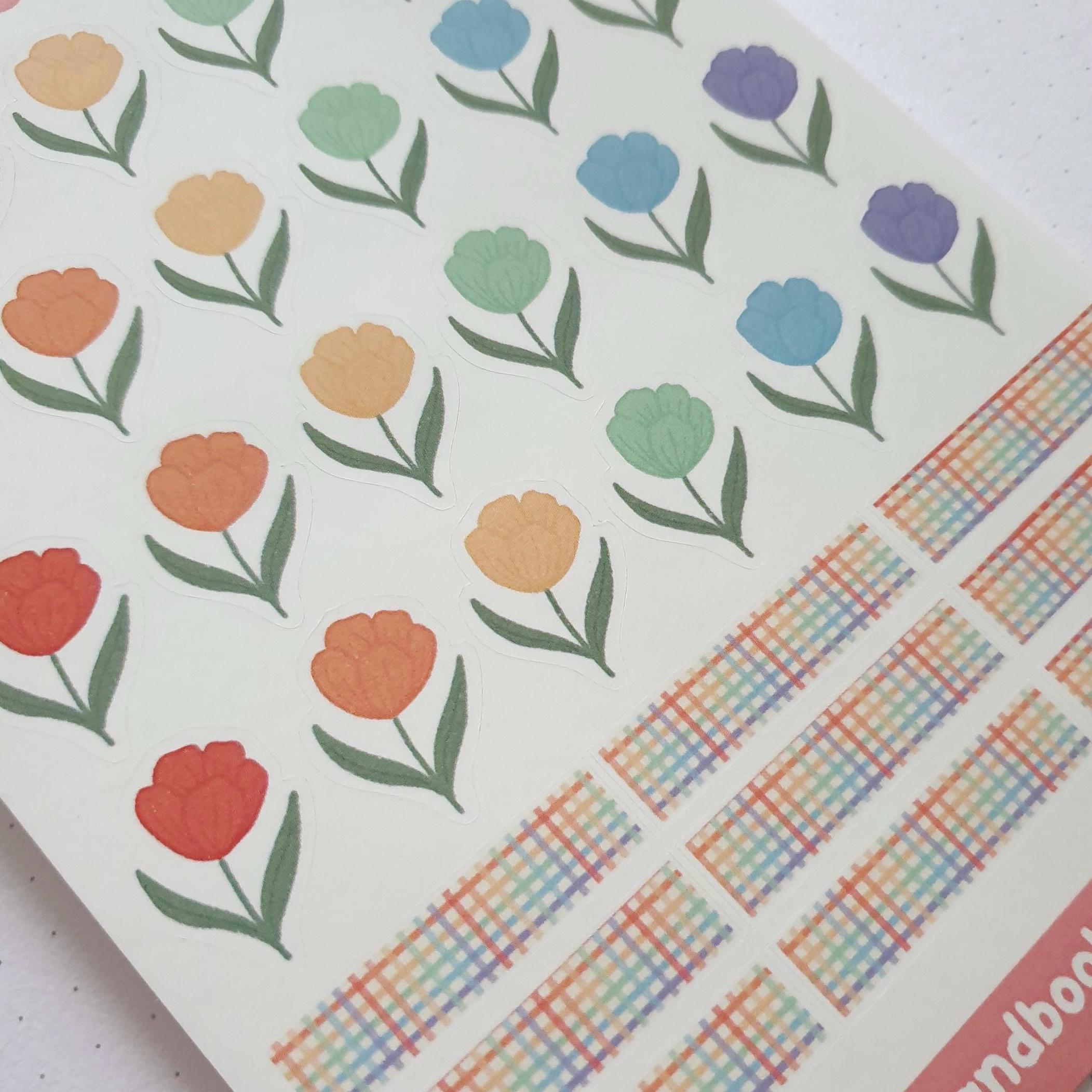 Rainbow Tulip Garden Sticker Sheet