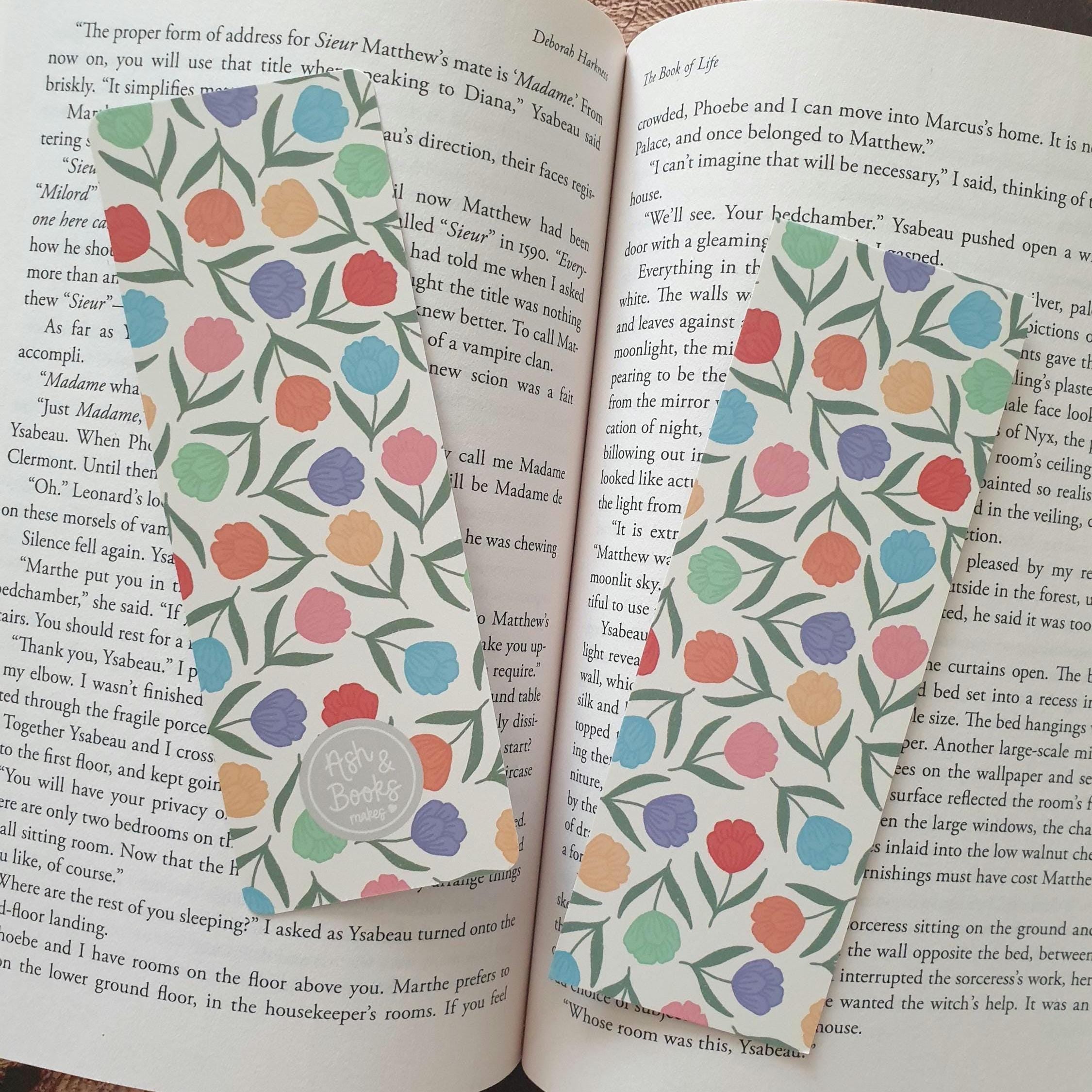Rainbow Tulip Garden Bookmark