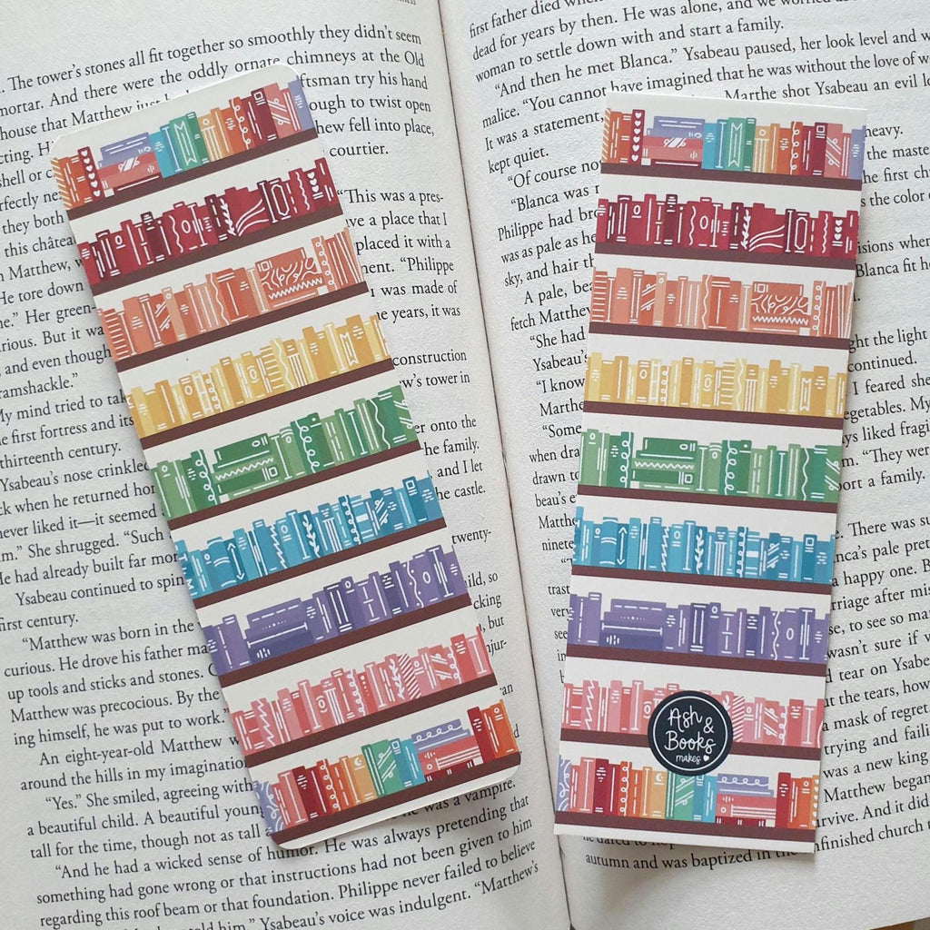 Rainbow Bookshelves Bookmark