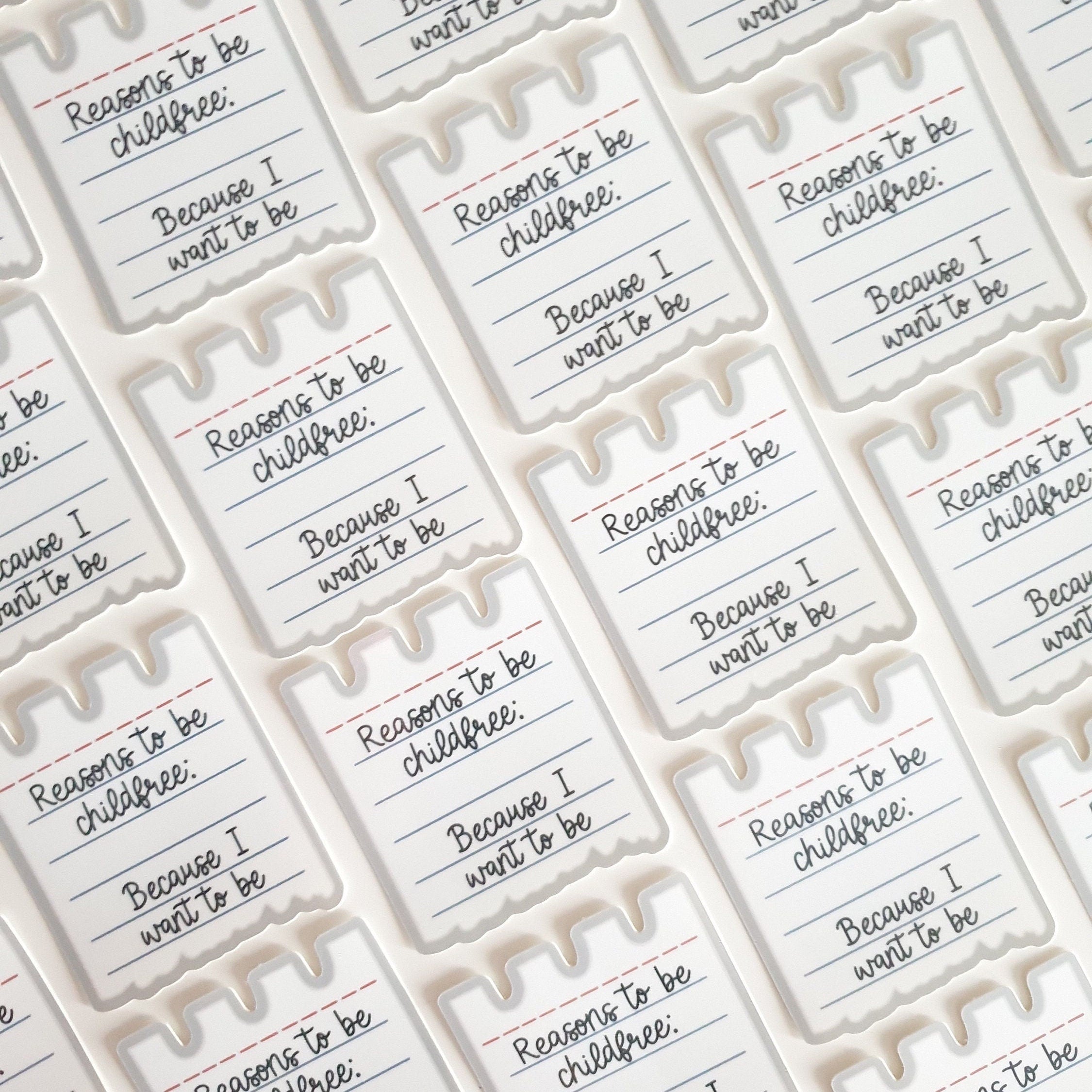 Reasons to be Childfree Sticker