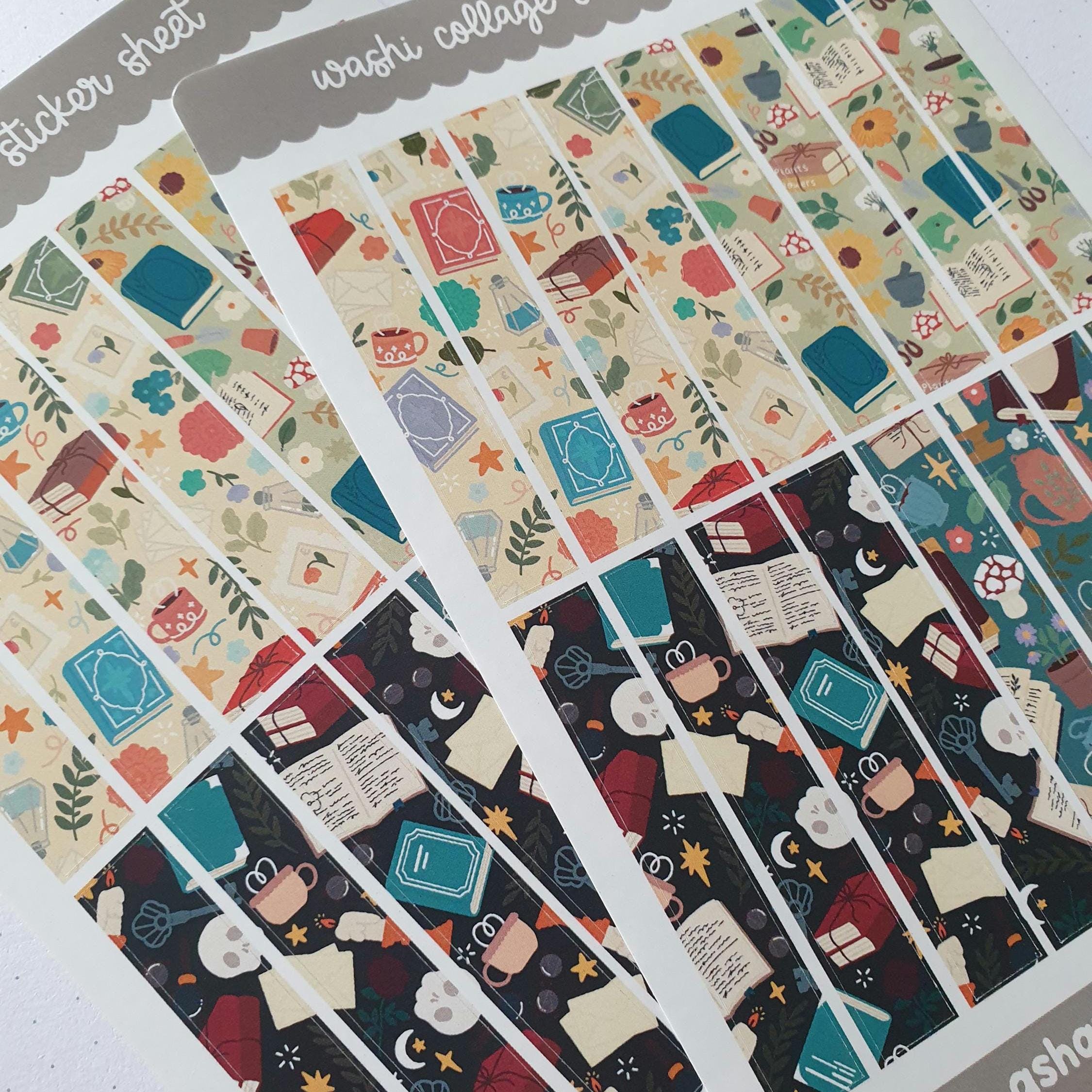 Washi Collage Sticker Sheet