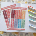 Rainbow Tulip Faux Washi Sticker Sheet