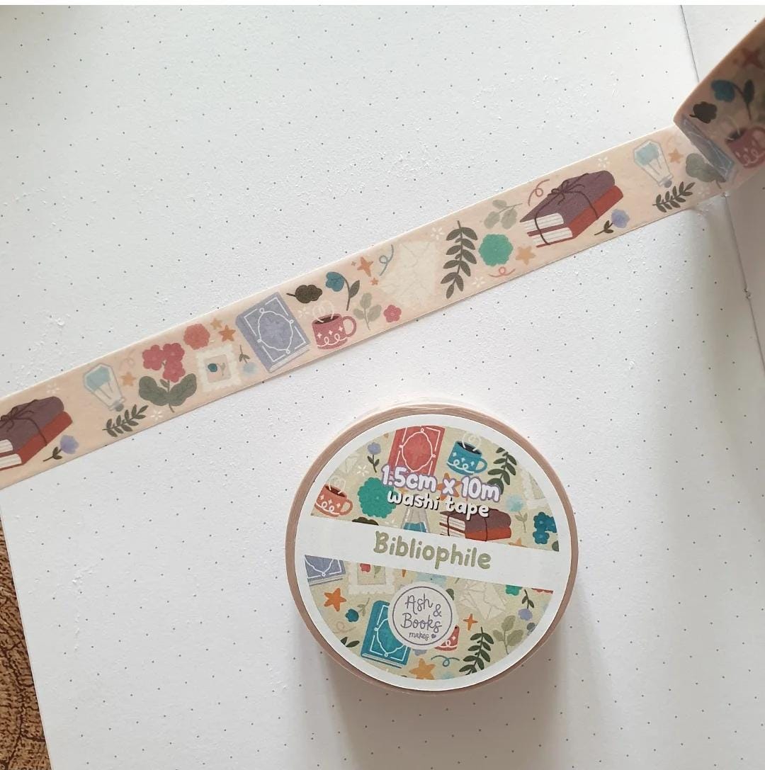 Bibliophile 1.5cm x 10m Washi Tape