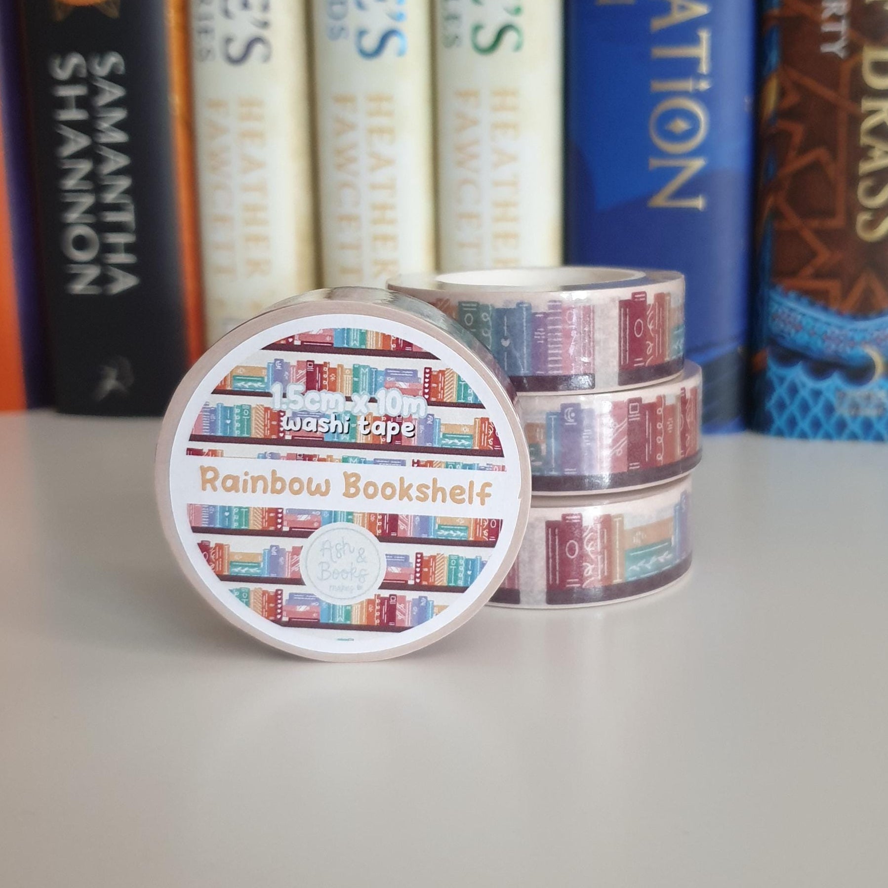 Rainbow Bookshelf 1.5cm x 10m Washi Tape