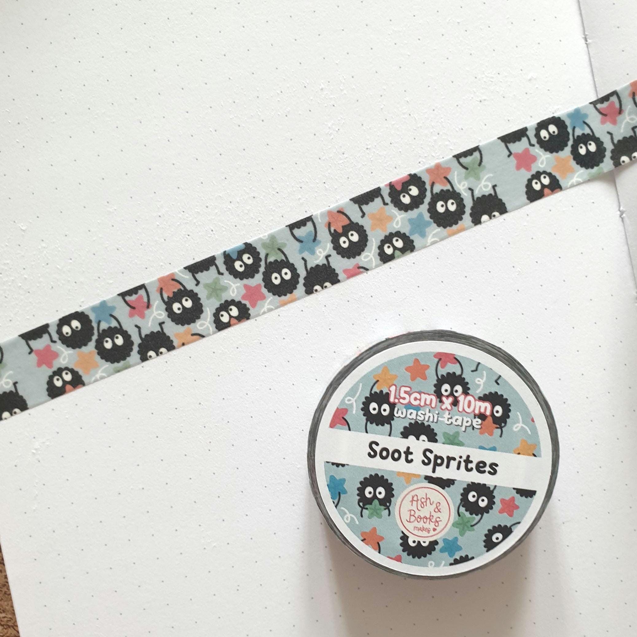 Ghibl and Soot Sprite inspired 1.5cm x 10m Washi Tape