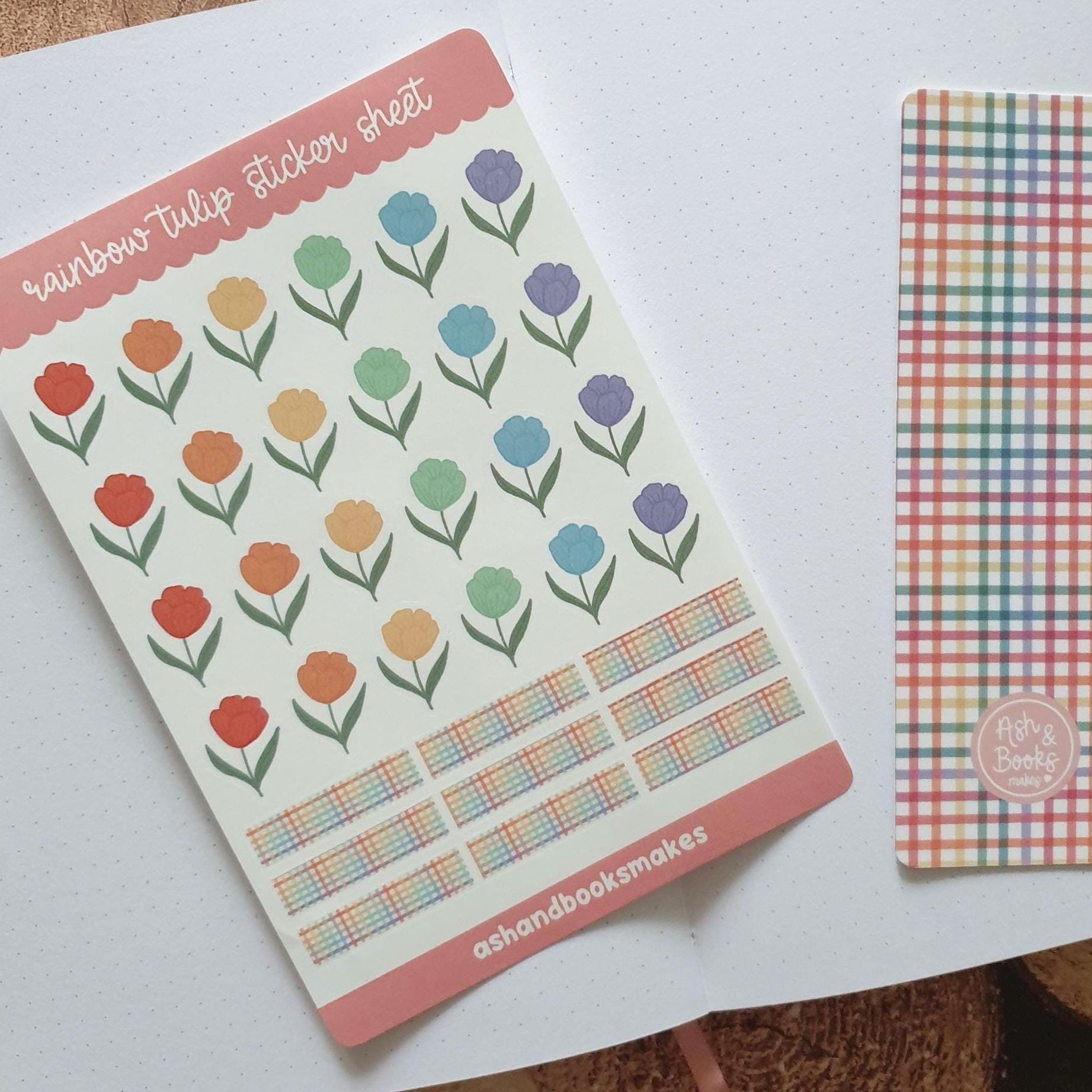 Rainbow Tulip Garden Sticker Sheet