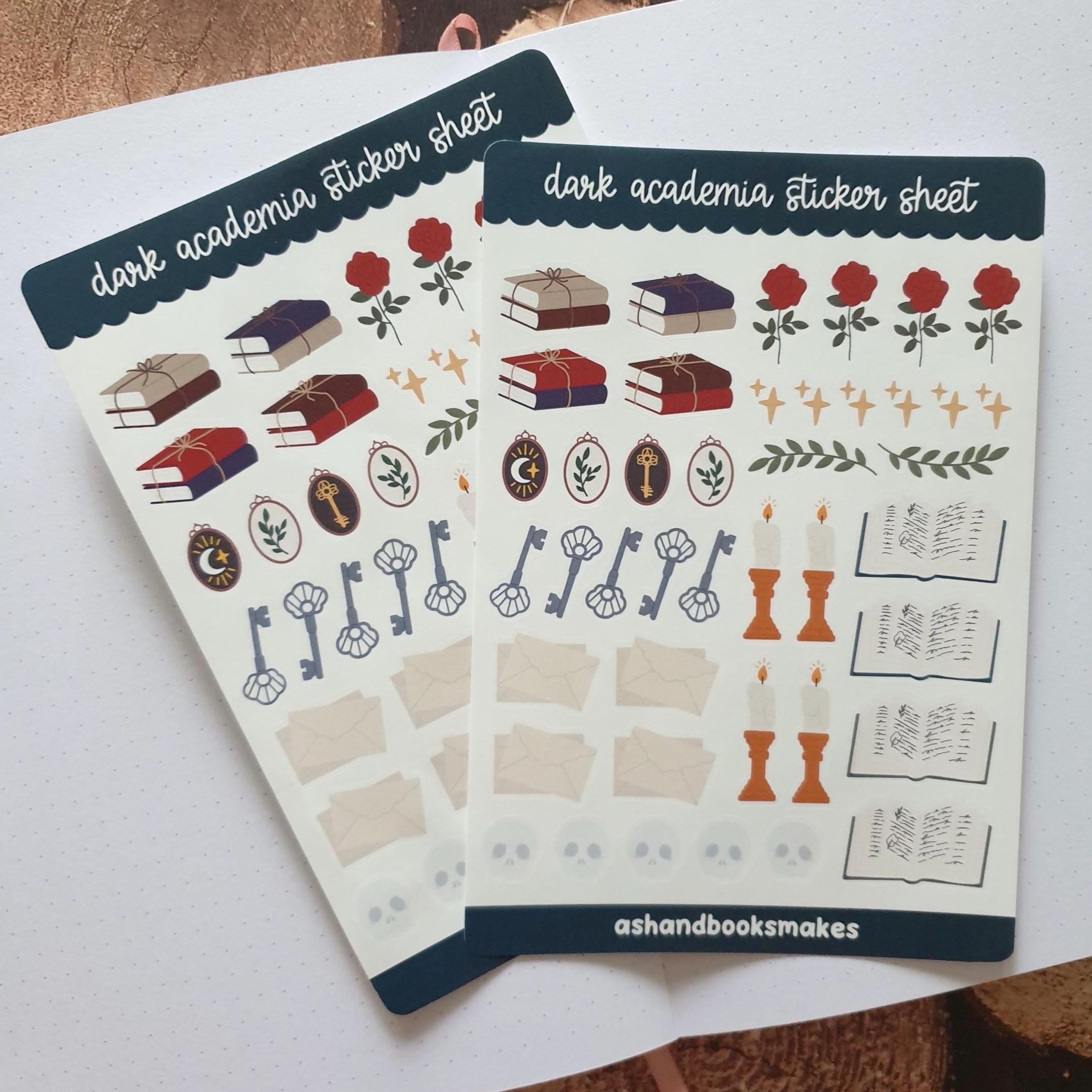 Dark Academia Sticker Sheet