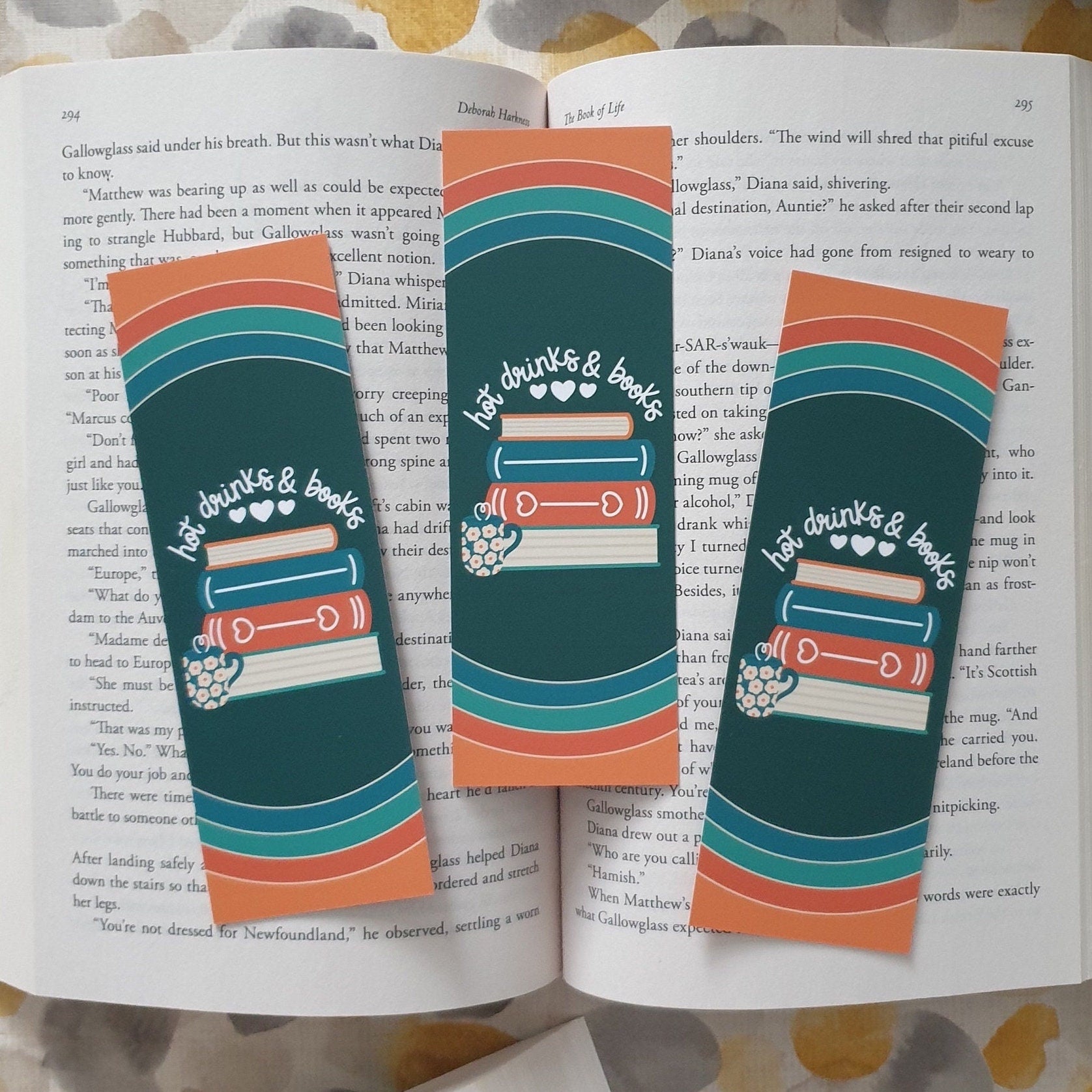 Hot Drinks & Books Bookmark
