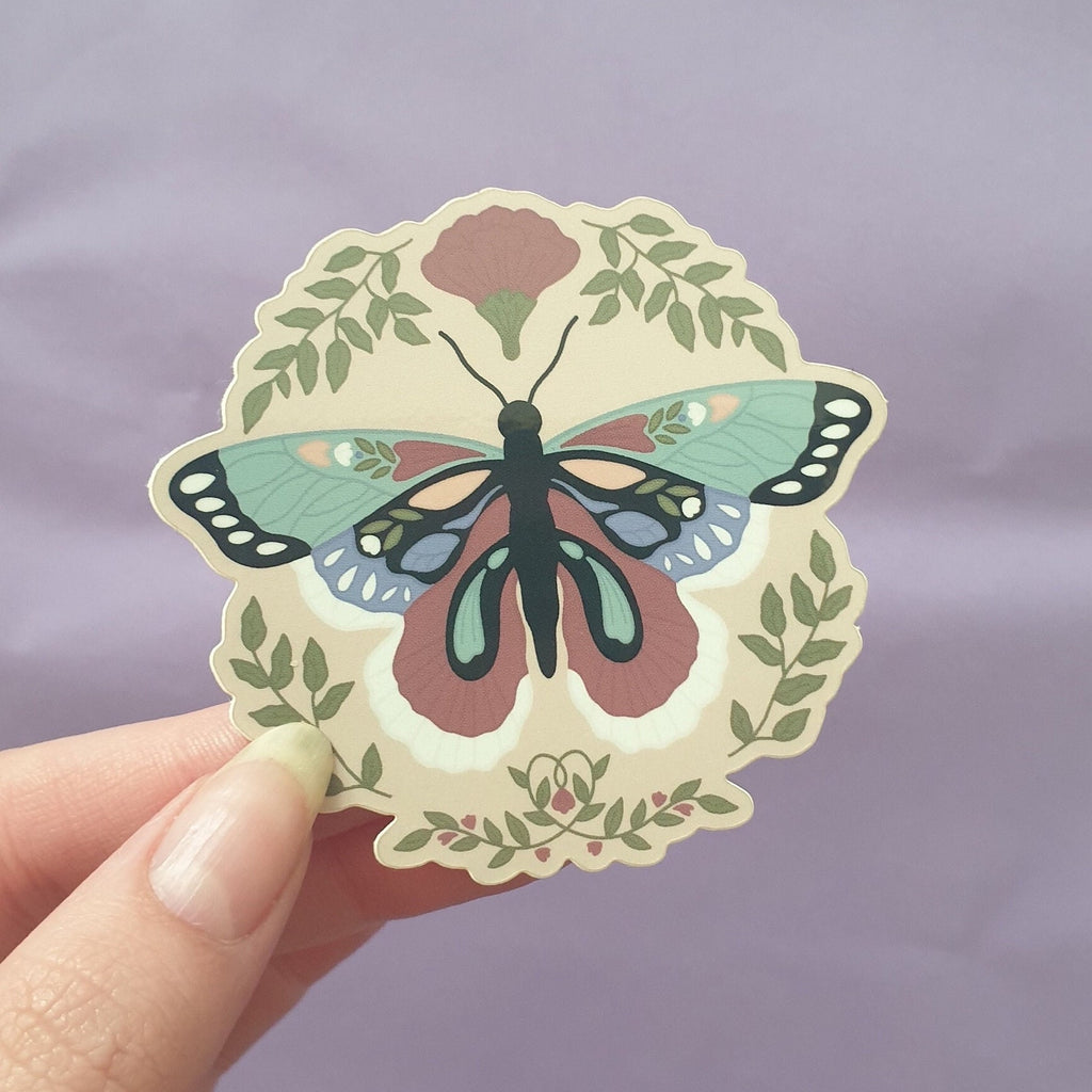 Floral Butterfly Sticker