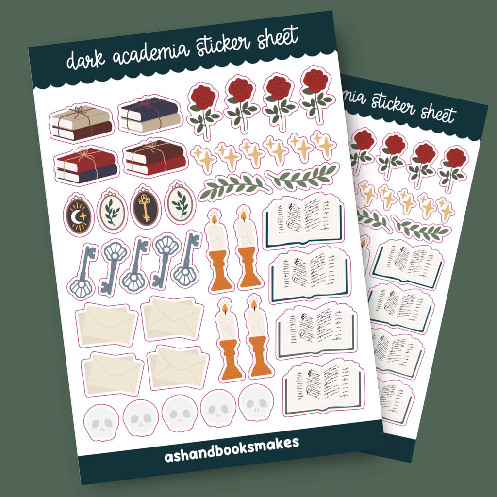 Dark Academia Sticker Sheet
