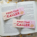 First Time Caller inspired Romance Bookmark BK Borison