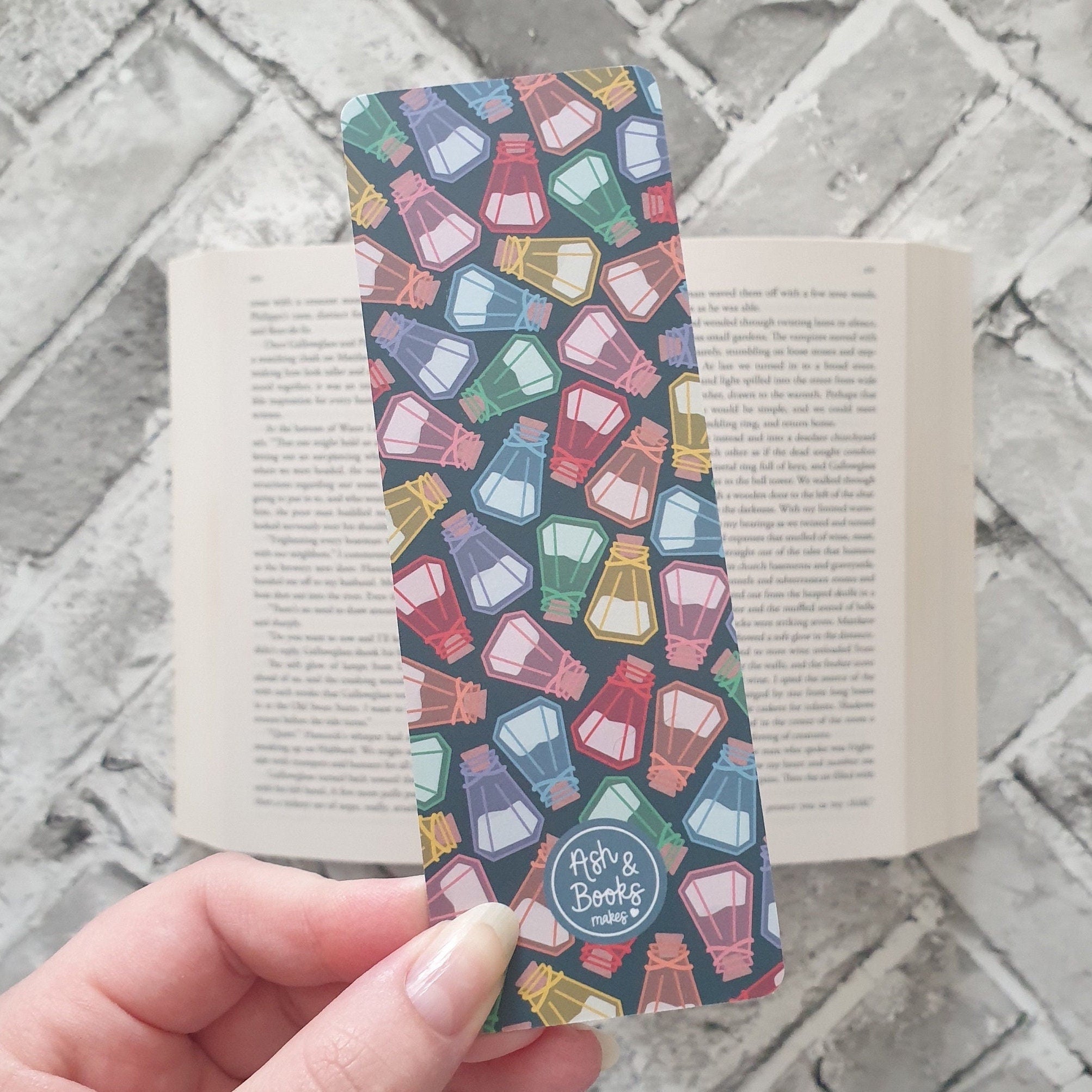Rainbow Potion Bottle Bookmark