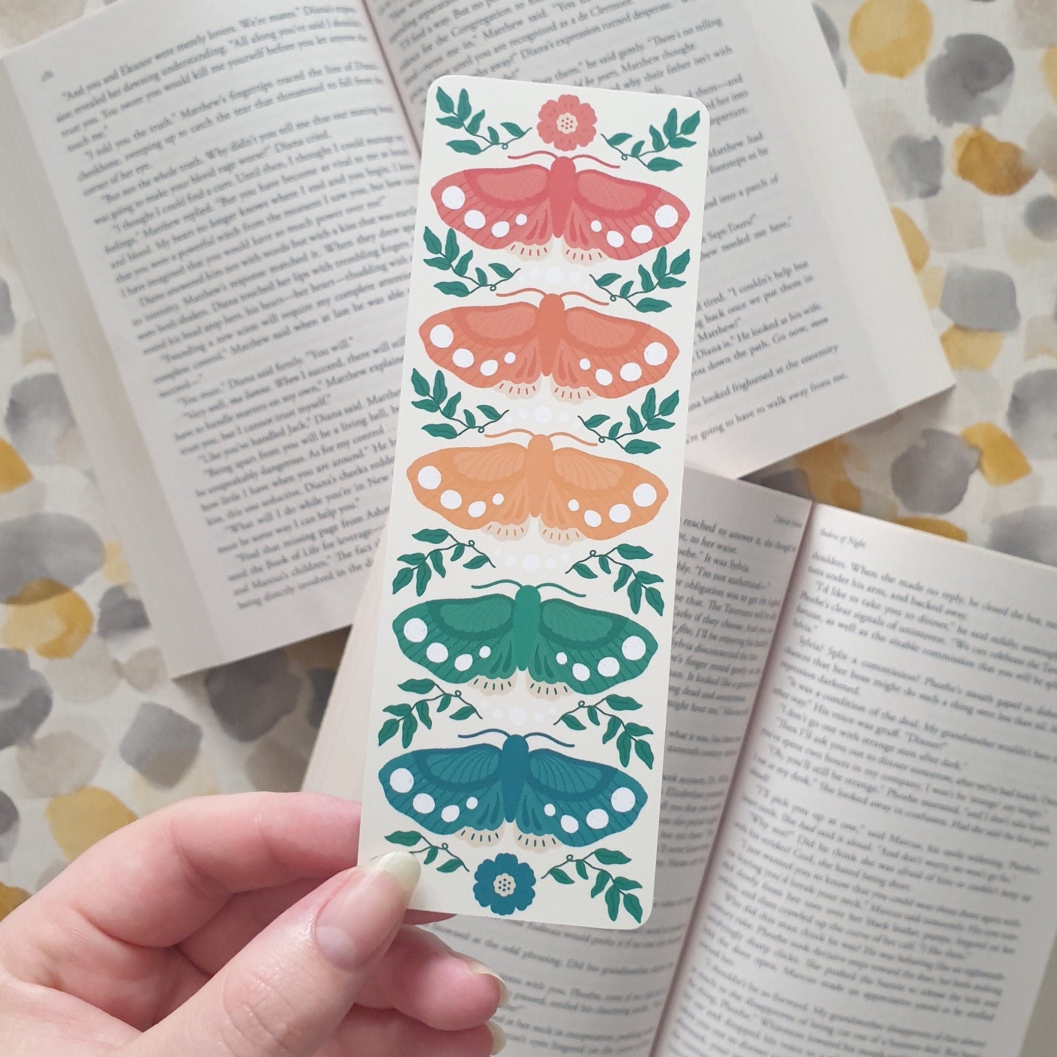 Rainbow Moth Bookmark