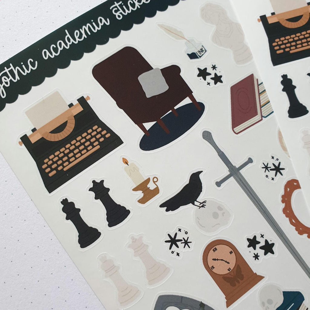 Gothic Academia Sticker Sheet