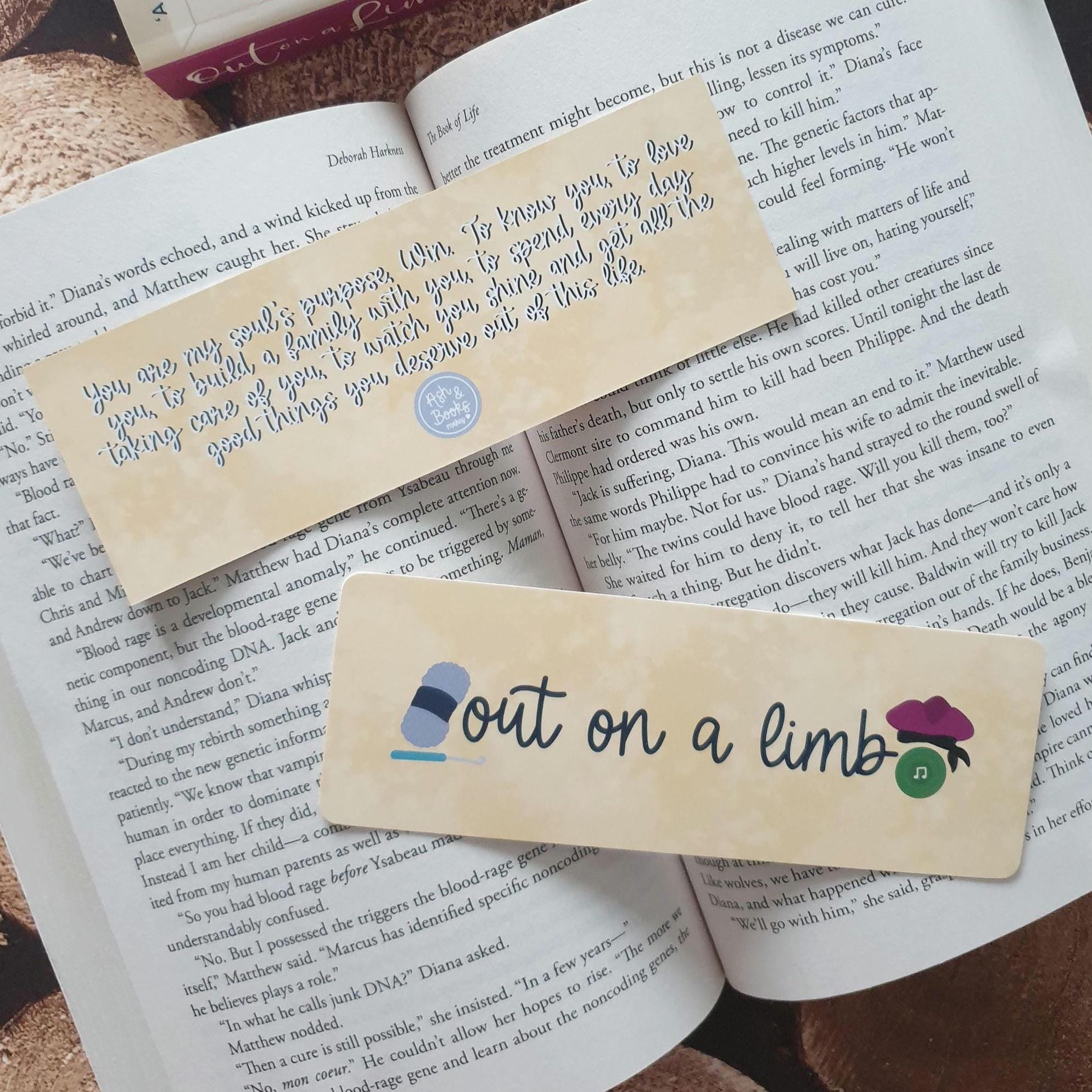 Next of Kin, Next to You, Out on a Limb by Hannah Bonam-Young inspired Bookmarks