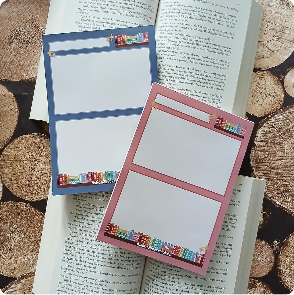 Rainbow Bookshelf A6/A5 Notepad