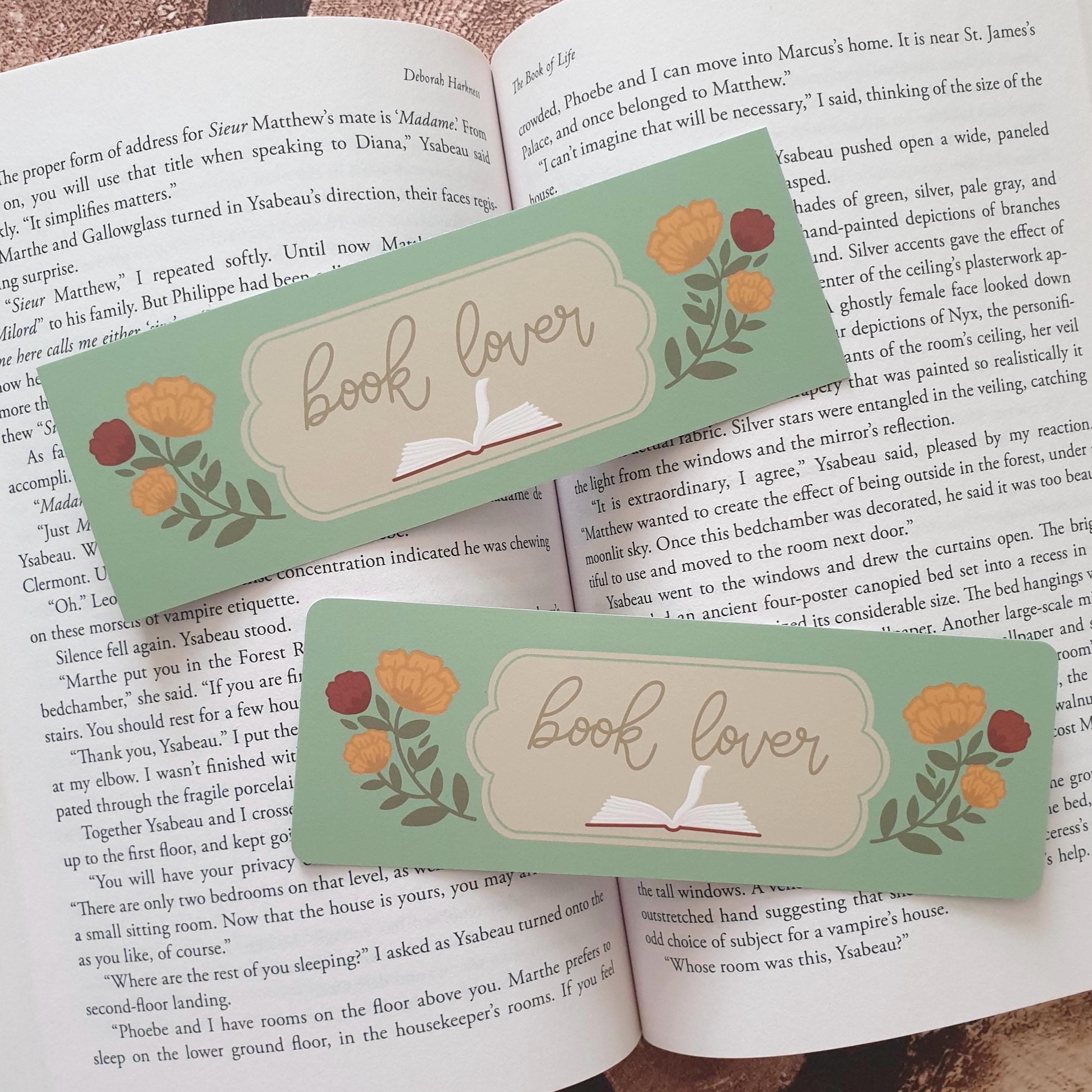 Book Lover Floral Bookmark