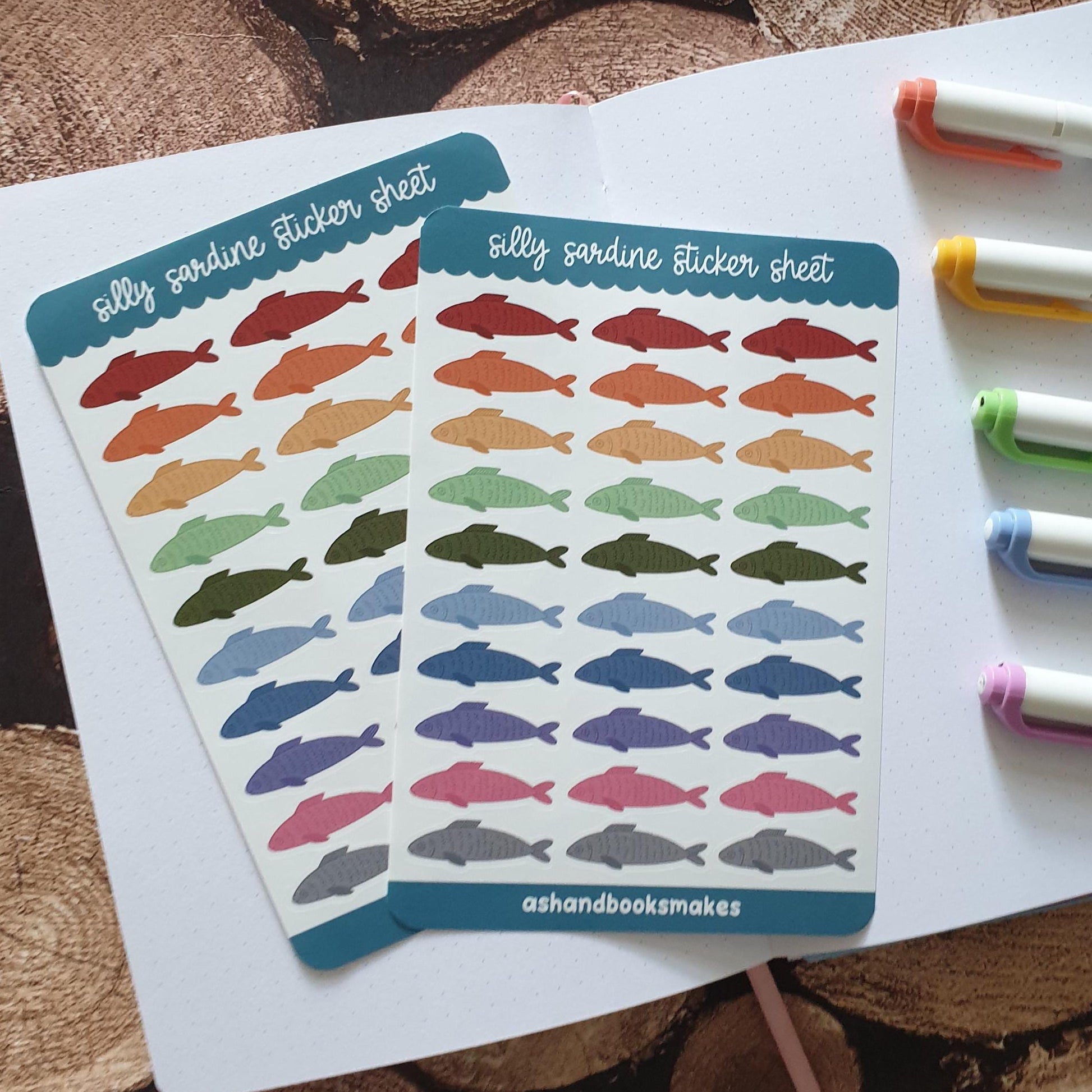 Silly Sardine Sticker Sheet