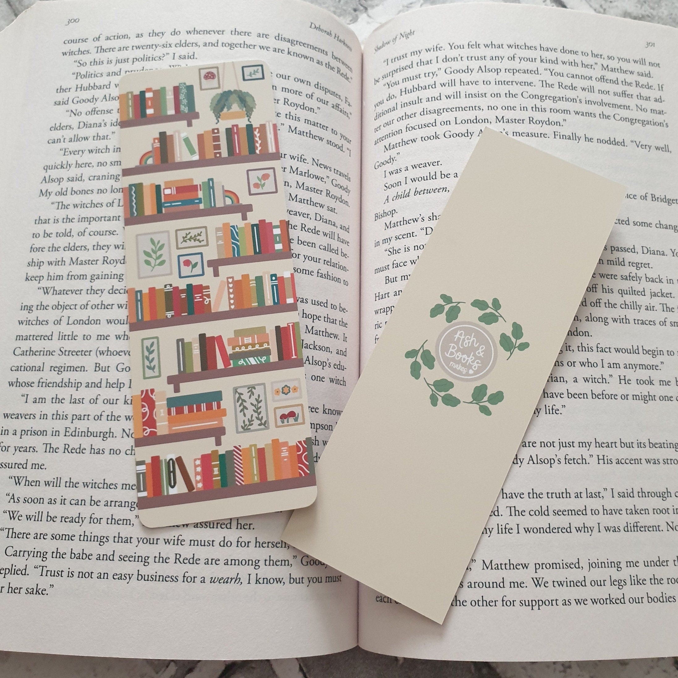 Cottagecore Bookshelf Bookmark