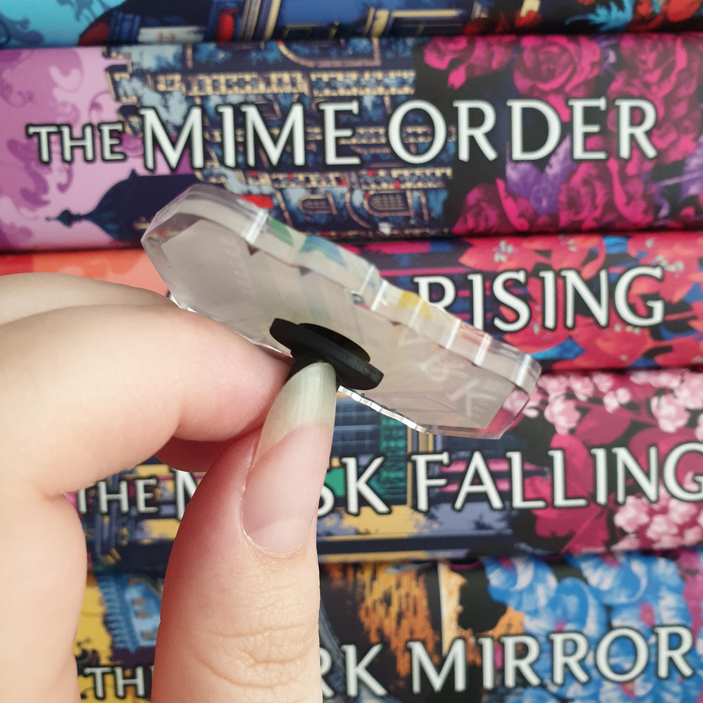 Disability Pride Bookstack Acrylic Pin