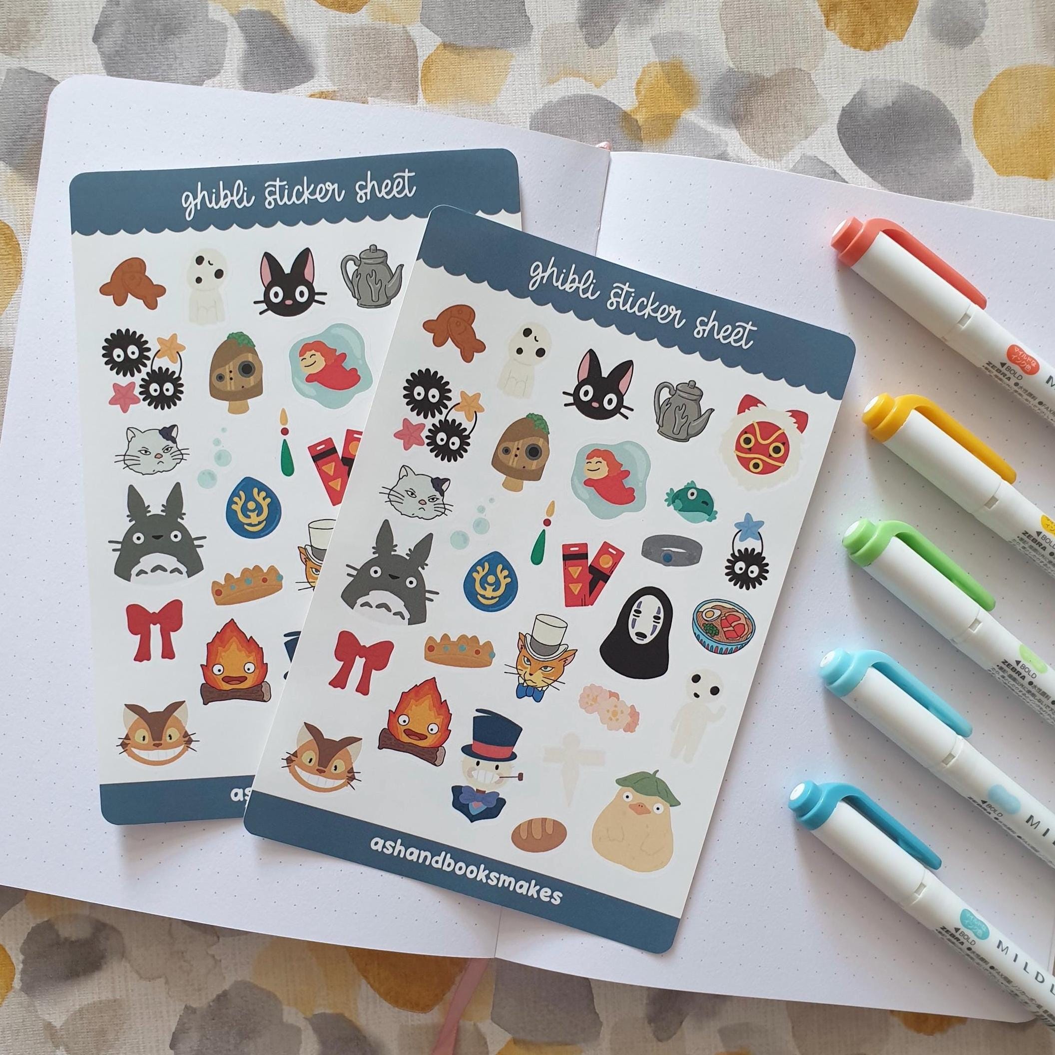 Ghibli inspired and Soot Sprite Sticker Sheets