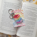 Rainbow Bookstack Keyring