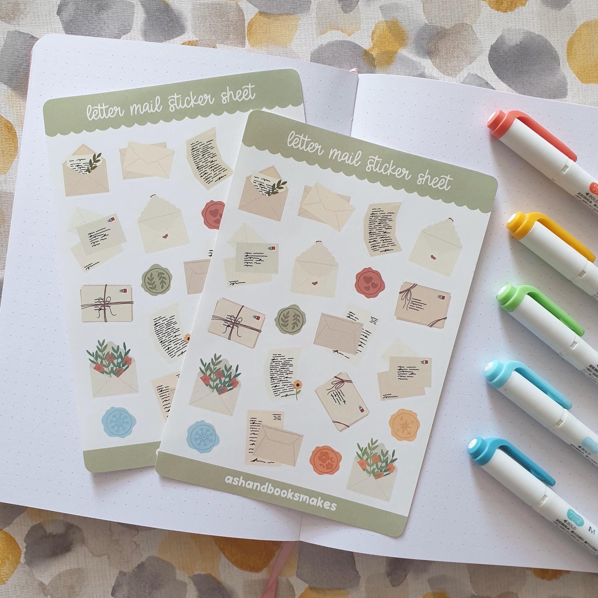 Letter Mail Sticker Sheet