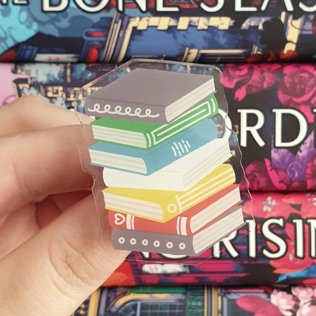 Disability Pride Bookstack Acrylic Pin