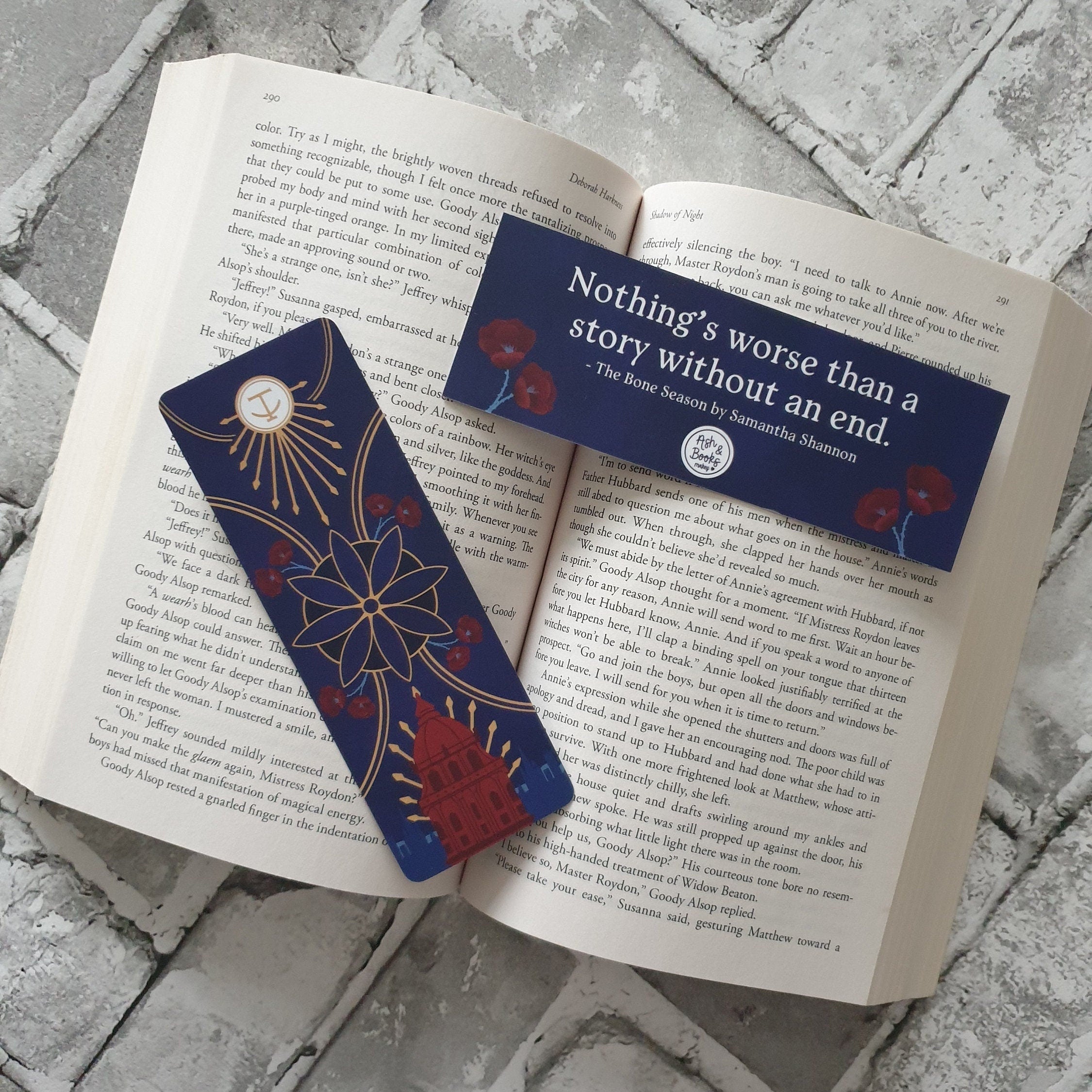 The Bone Season revised edition inspired bookmarks