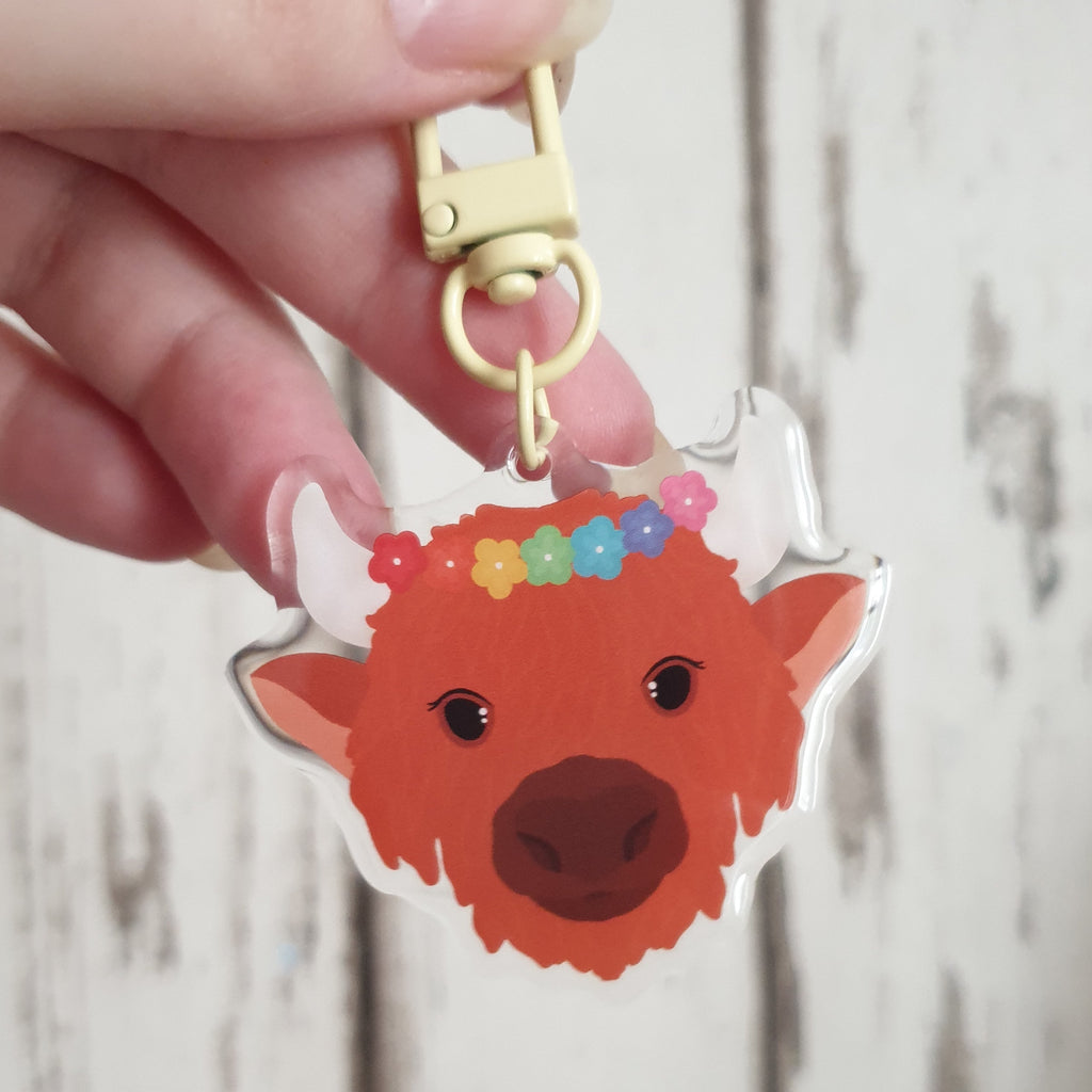 Highland Cow Keyring