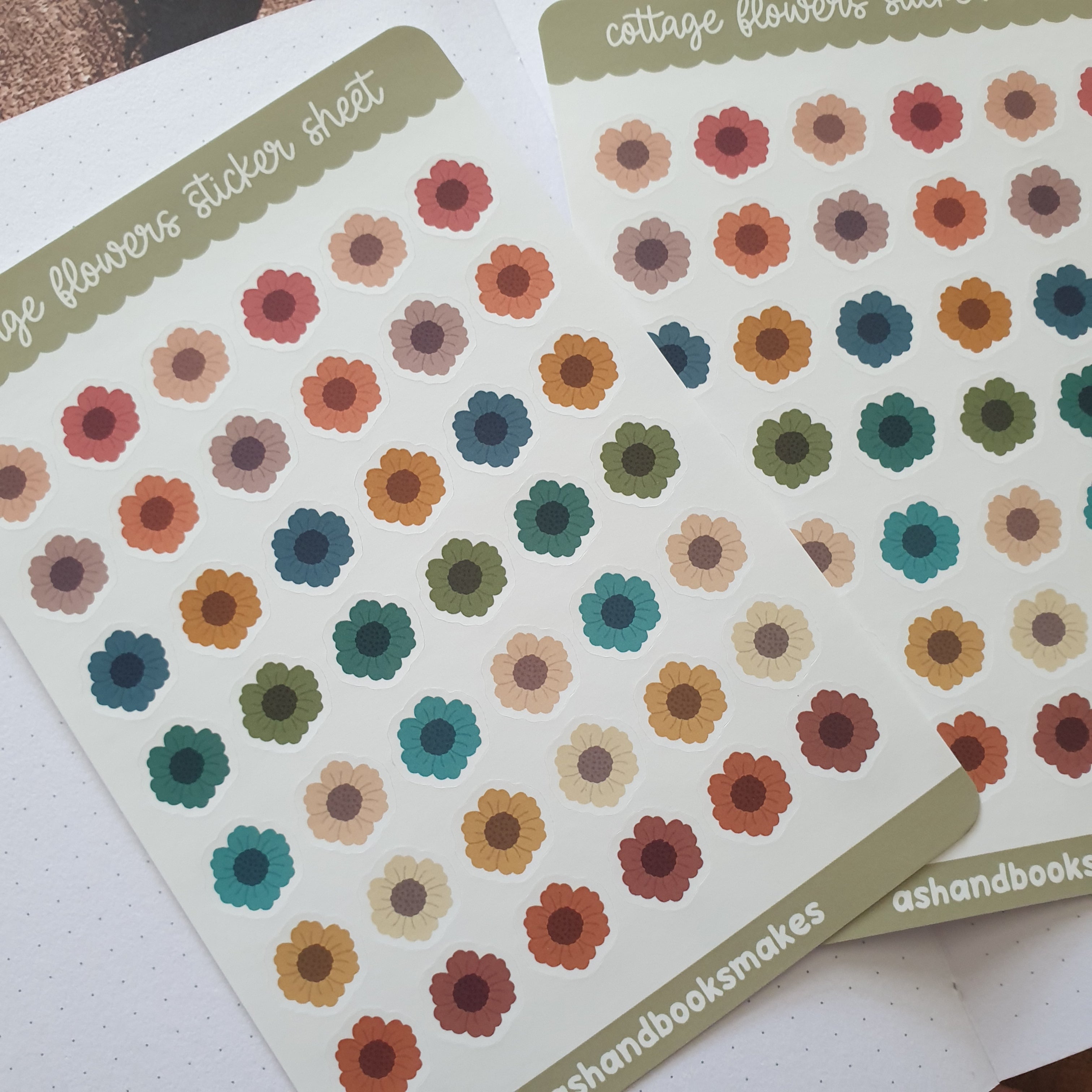 Cottage Flowers Sticker Sheet
