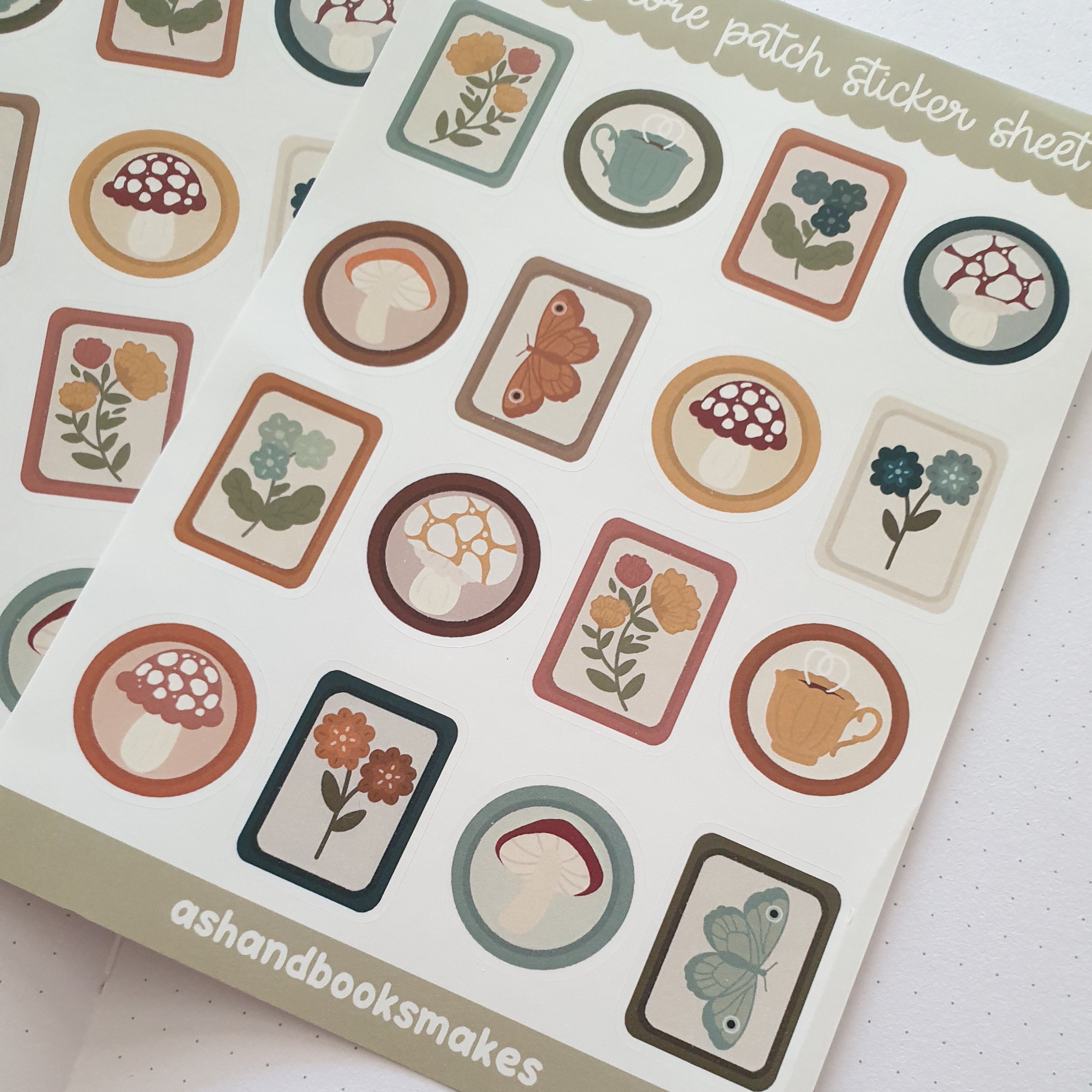 Cottagecore Patch Sticker Sheet