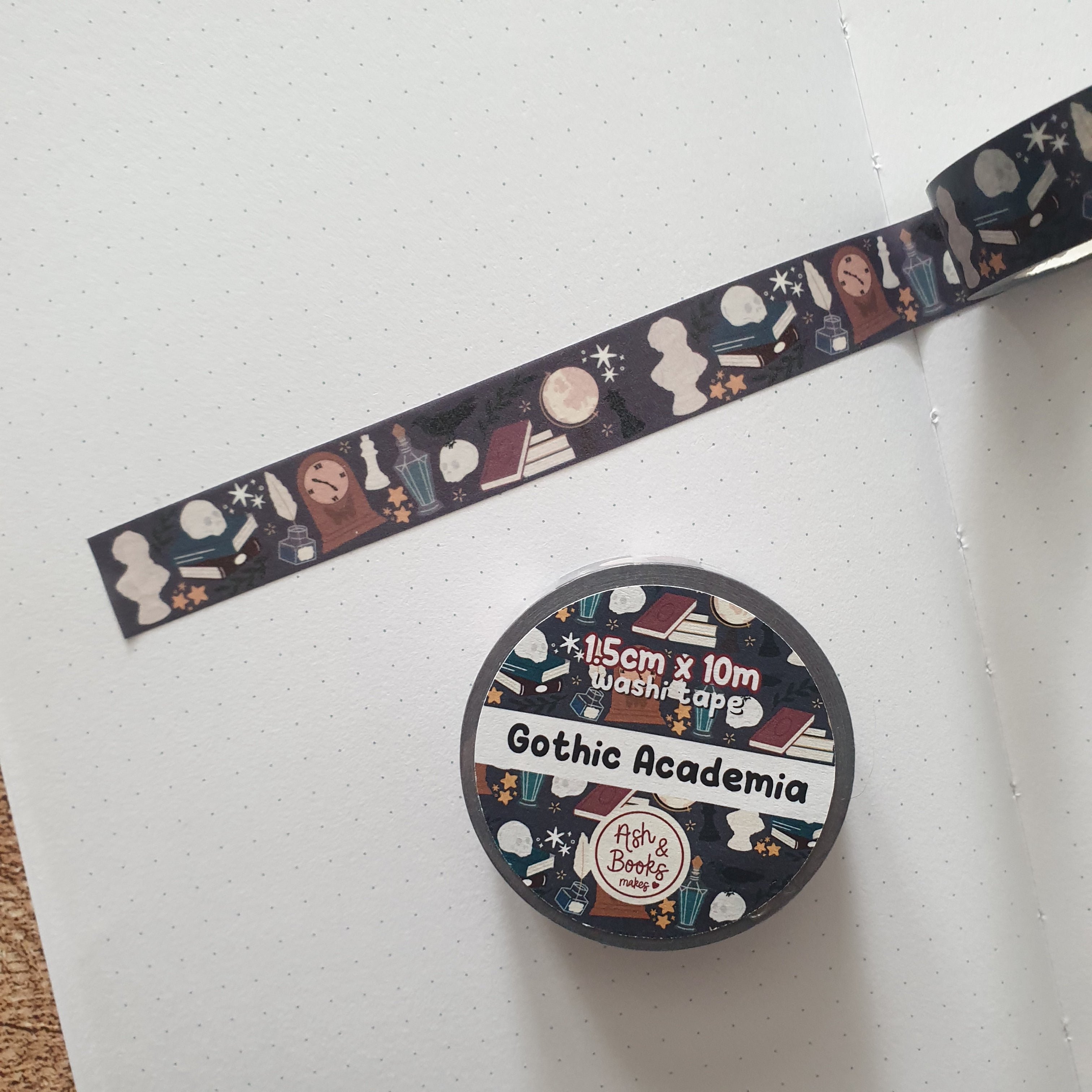 Gothic Academia 1.5cm x 10m Washi Tape
