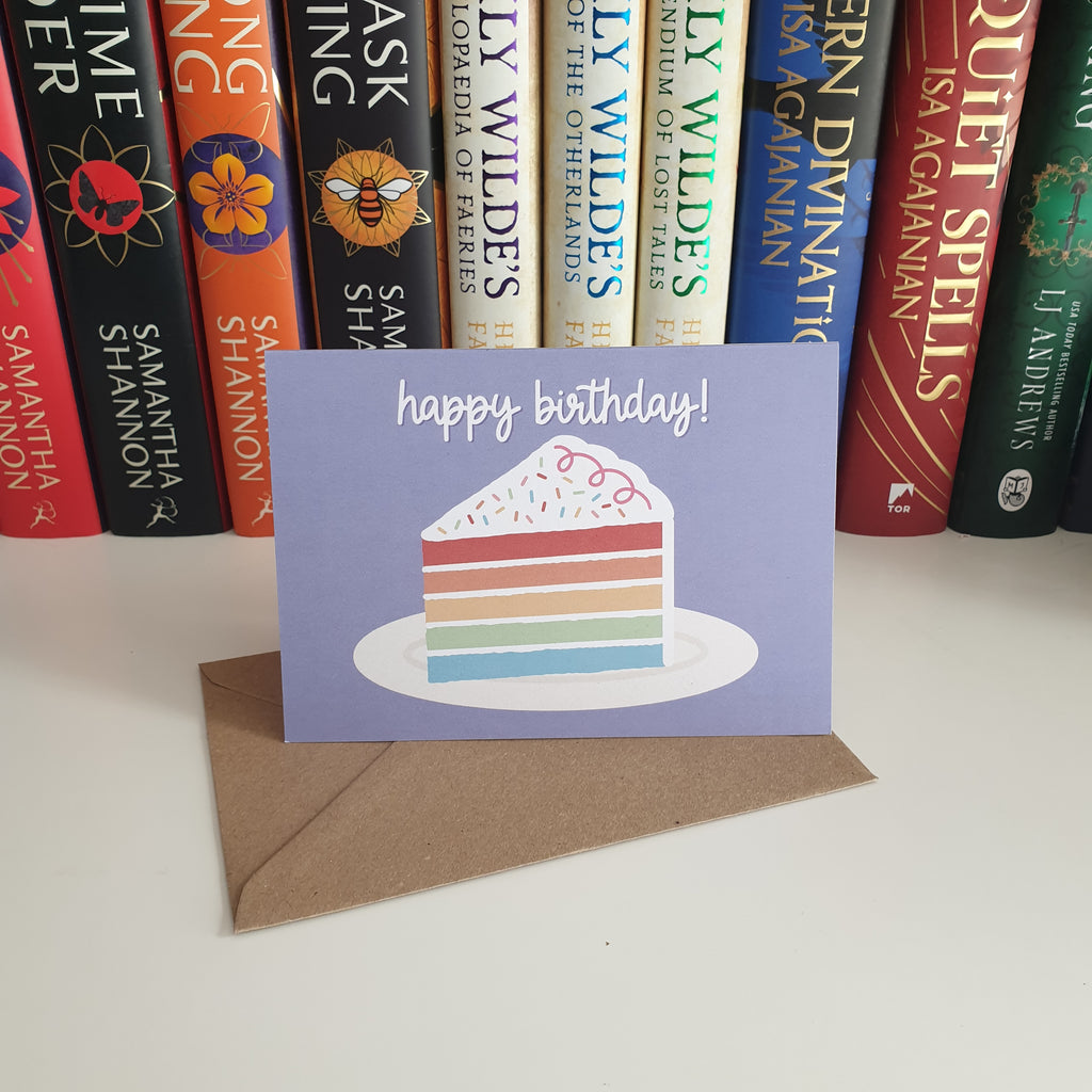 Happy Birthday Rainbow Cake Greeting Card